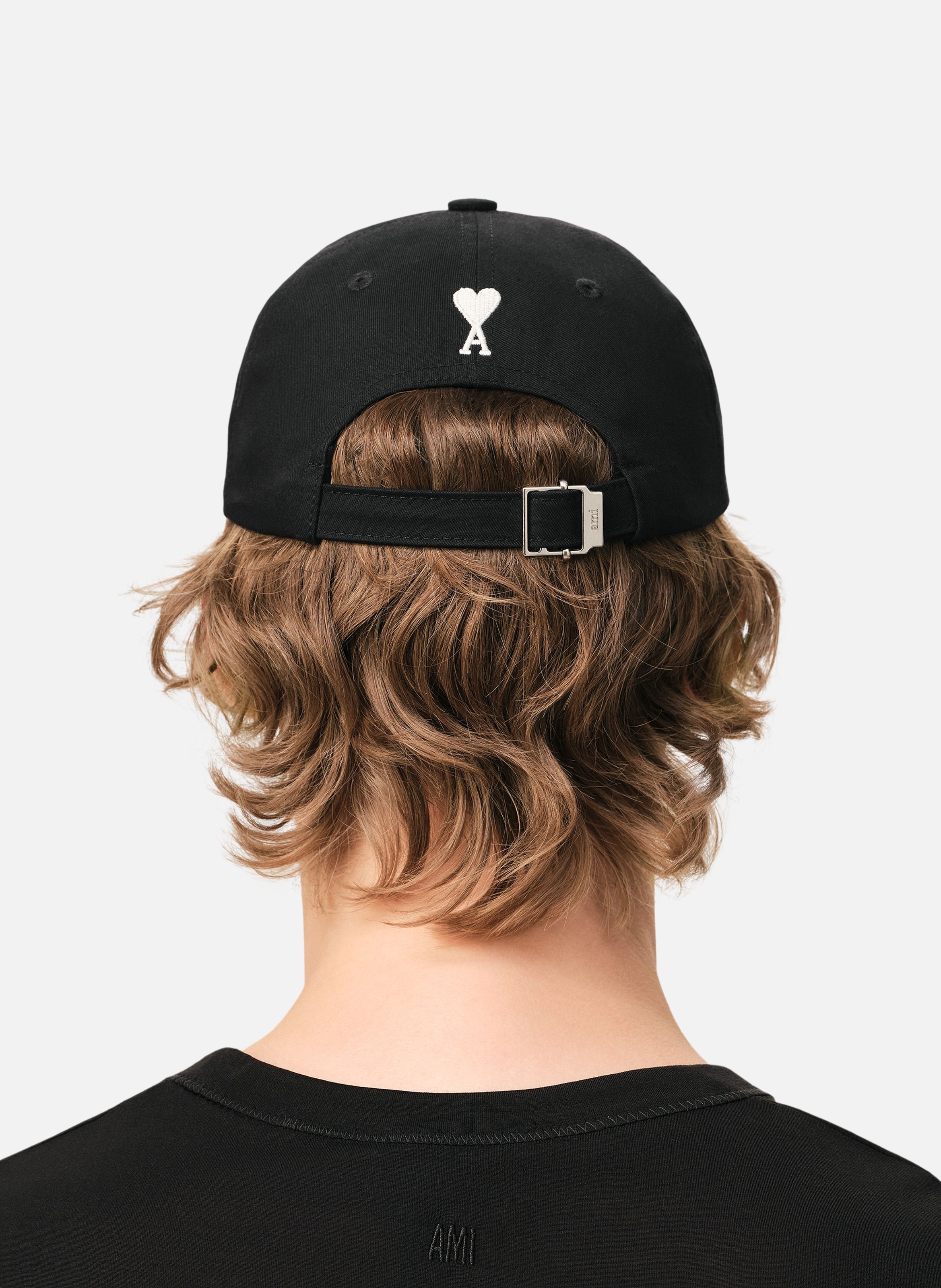 Casquette broderie thank you for being a friend unisexe en coton AMI PARIS Noir