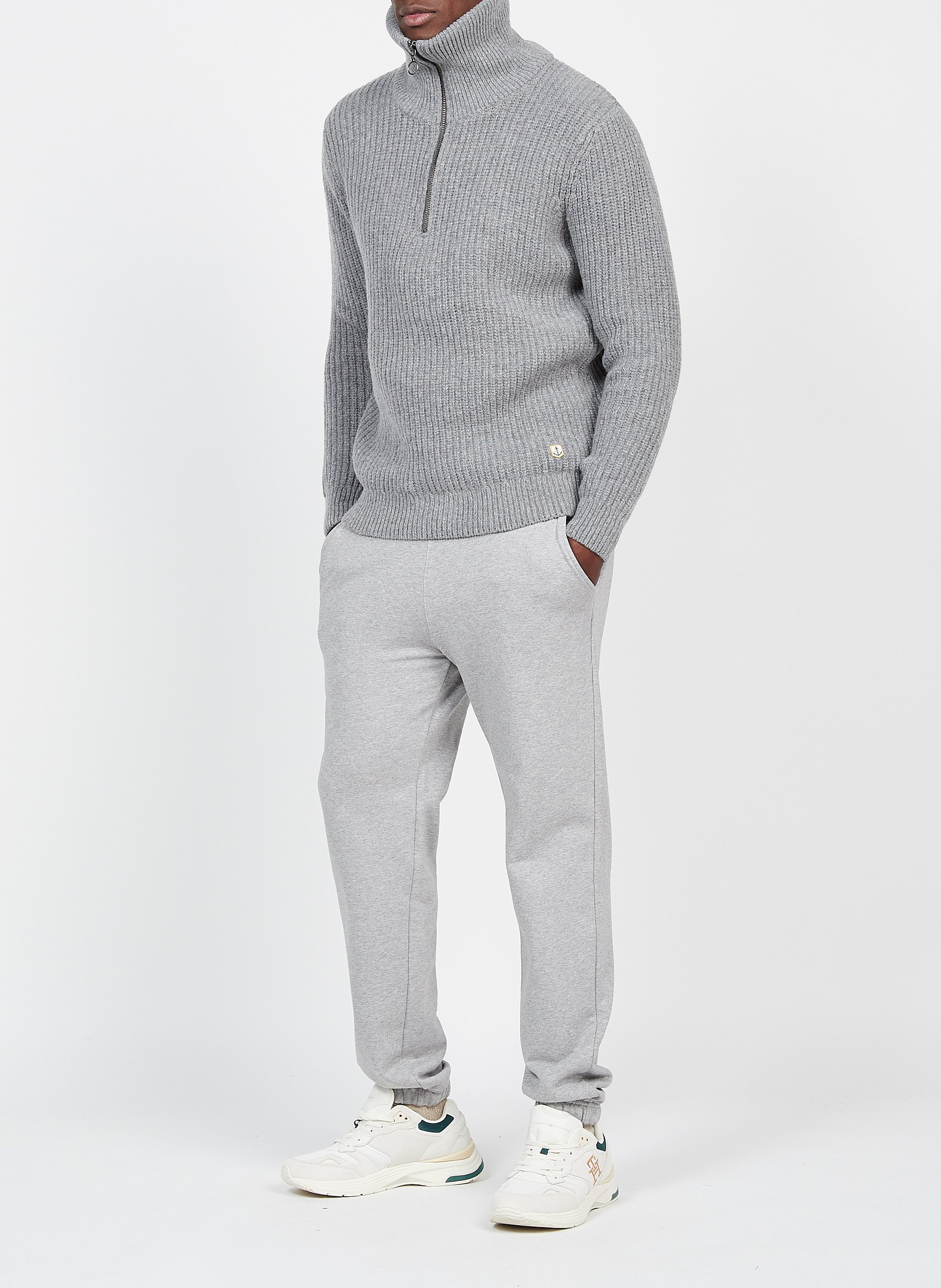 Pull col camionneur en laine mélangée heritage ARMOR-LUX Gris