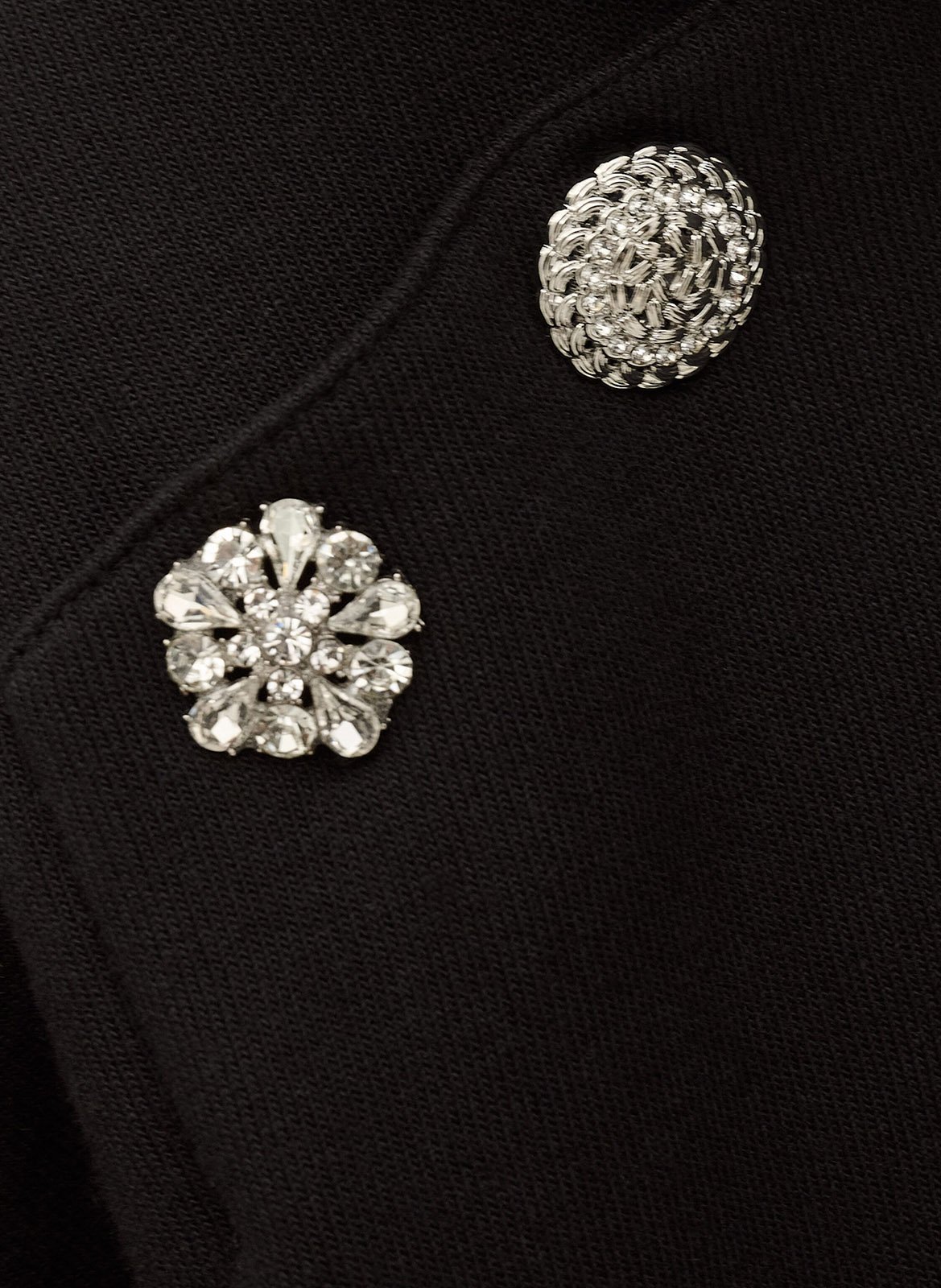 Sweat droit à capuche uni et boutons bijoux didi BA&SH Noir