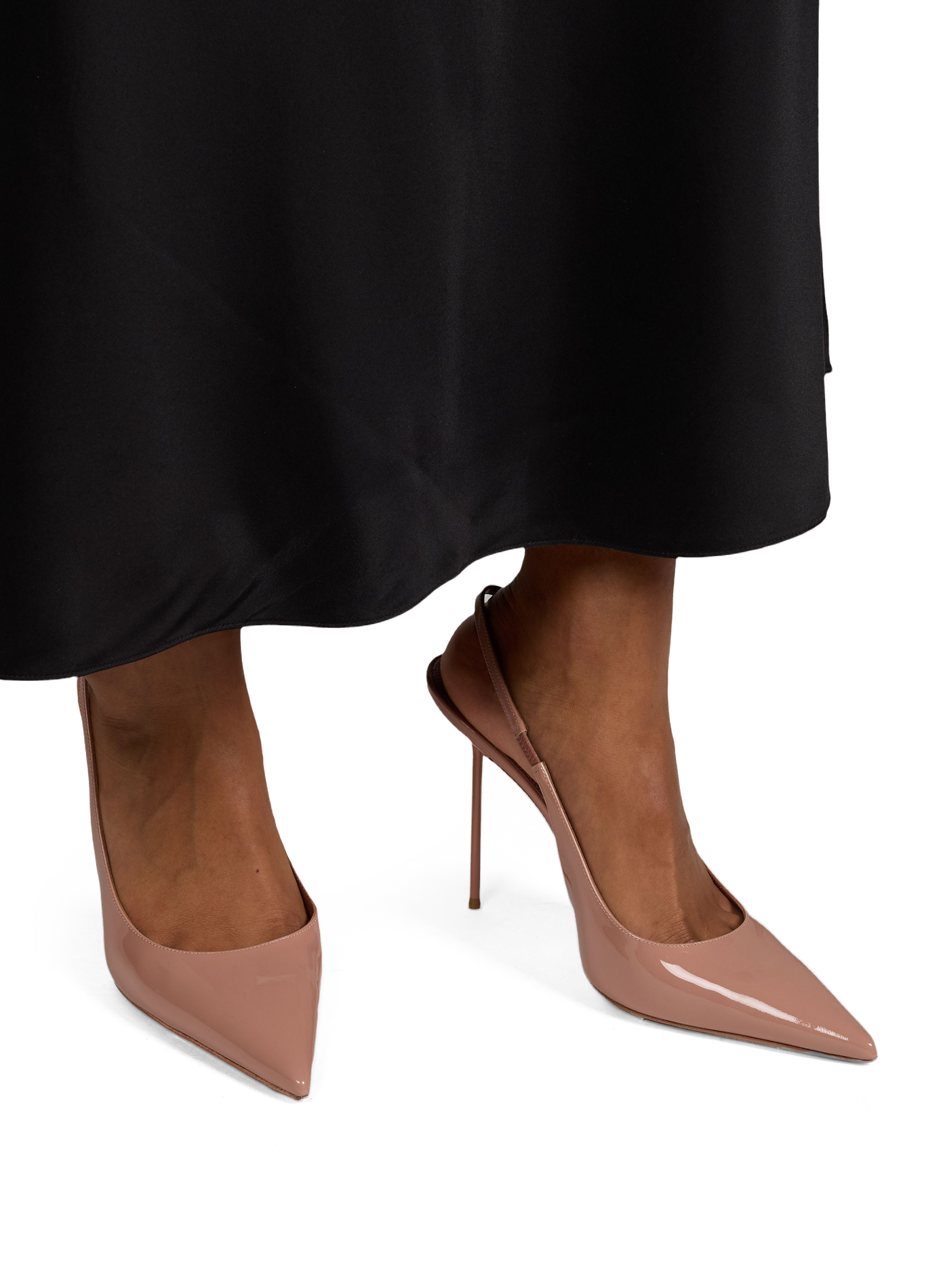 Slingbacks Lidia en cuir de veau PARIS TEXAS Rose