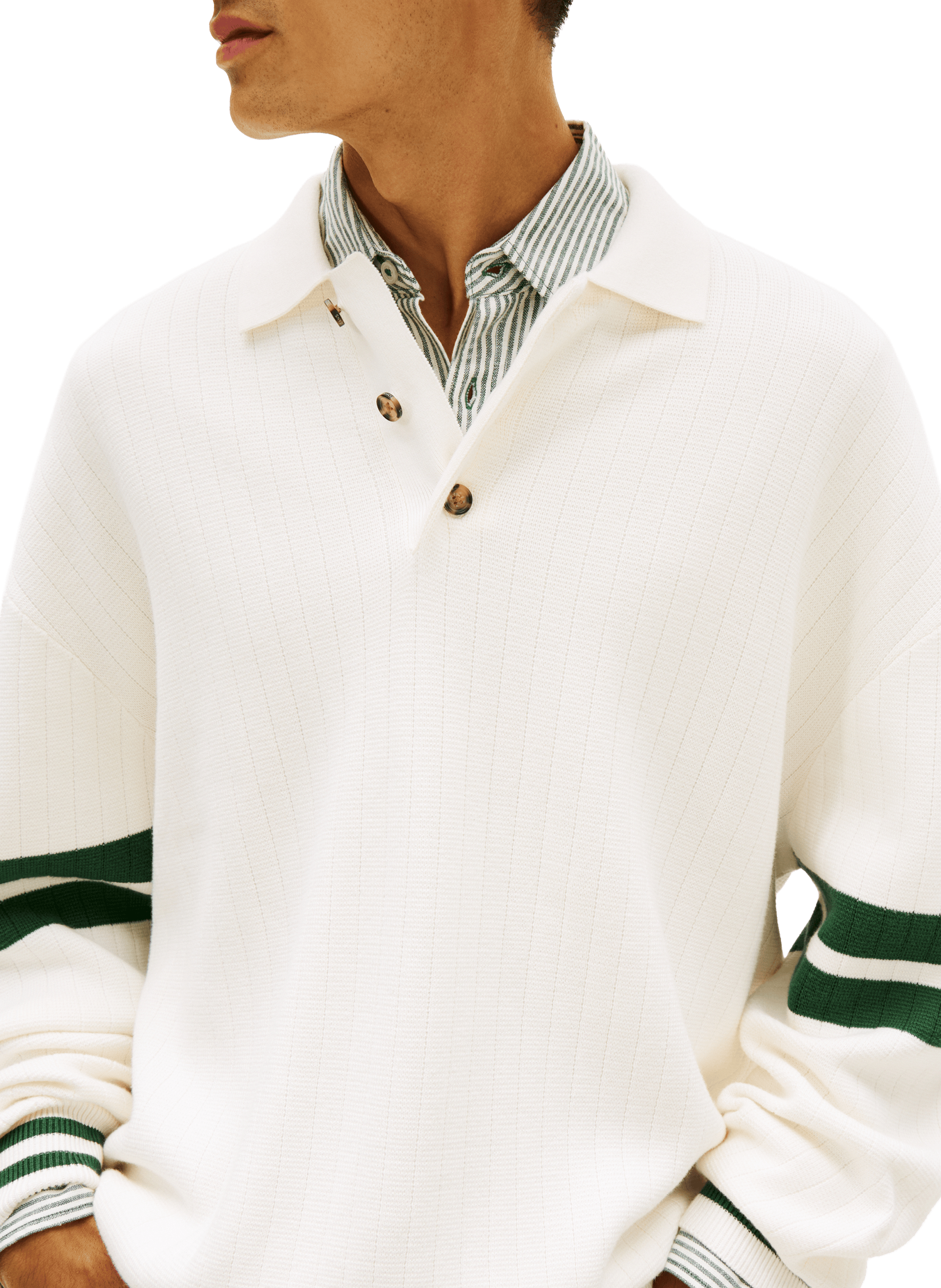 Striped cotton polo shirt TOMMY HILFIGER Beige