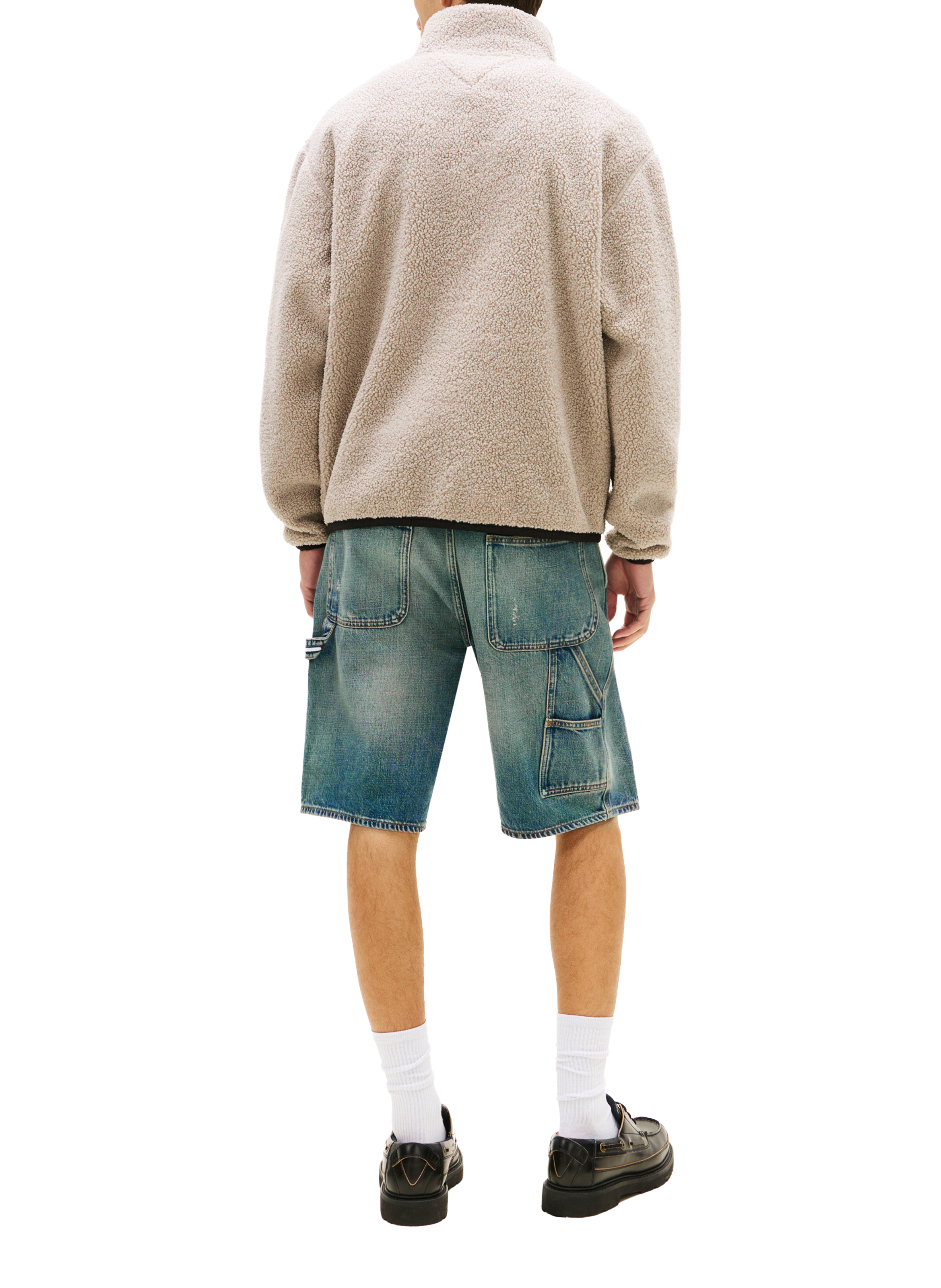 Shearling high-neck jacket TOMMY HILFIGER Grey