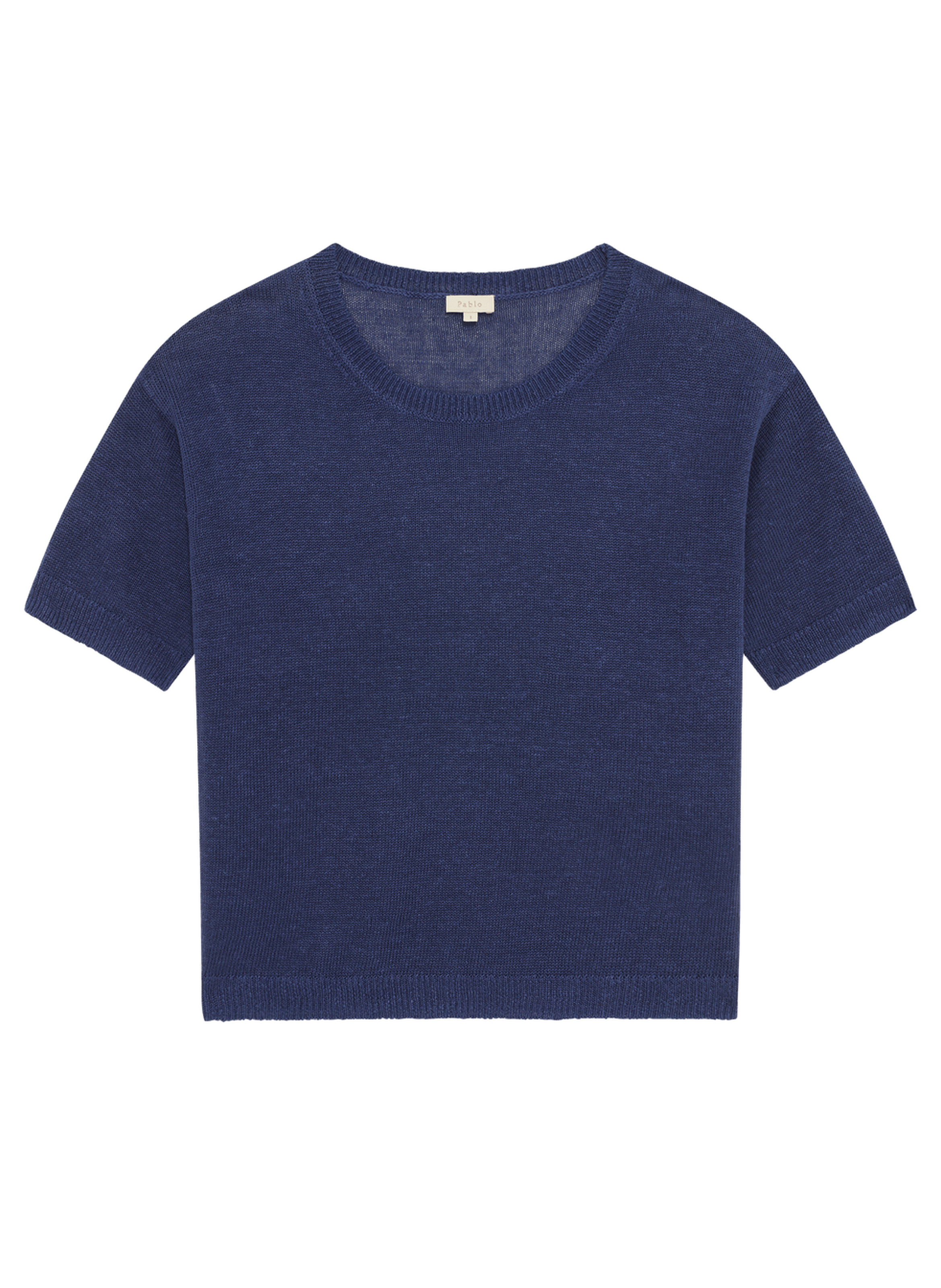 Pull ample en lin à manches courtes - laelia PABLO Bleu