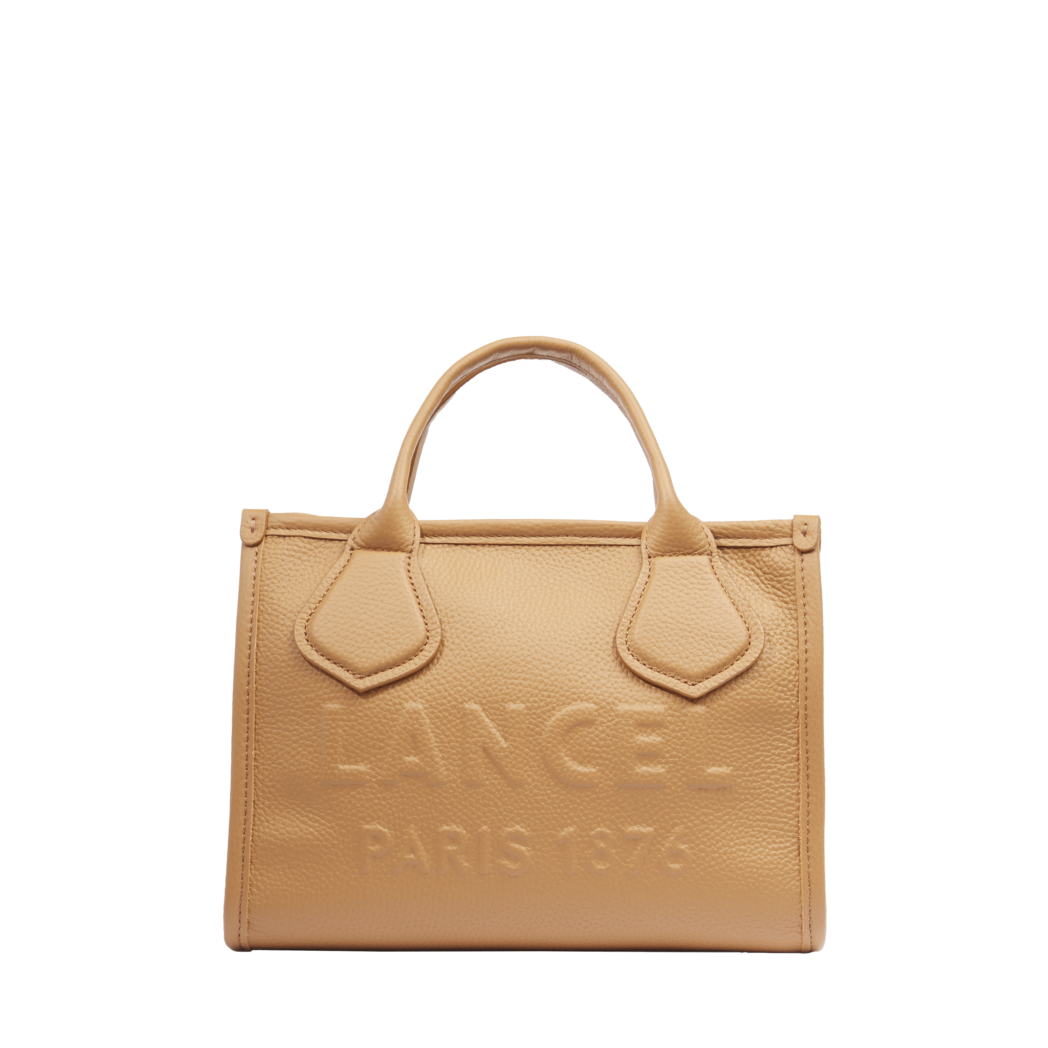 Zipped tote bag small jour by lancel in leather  Camel