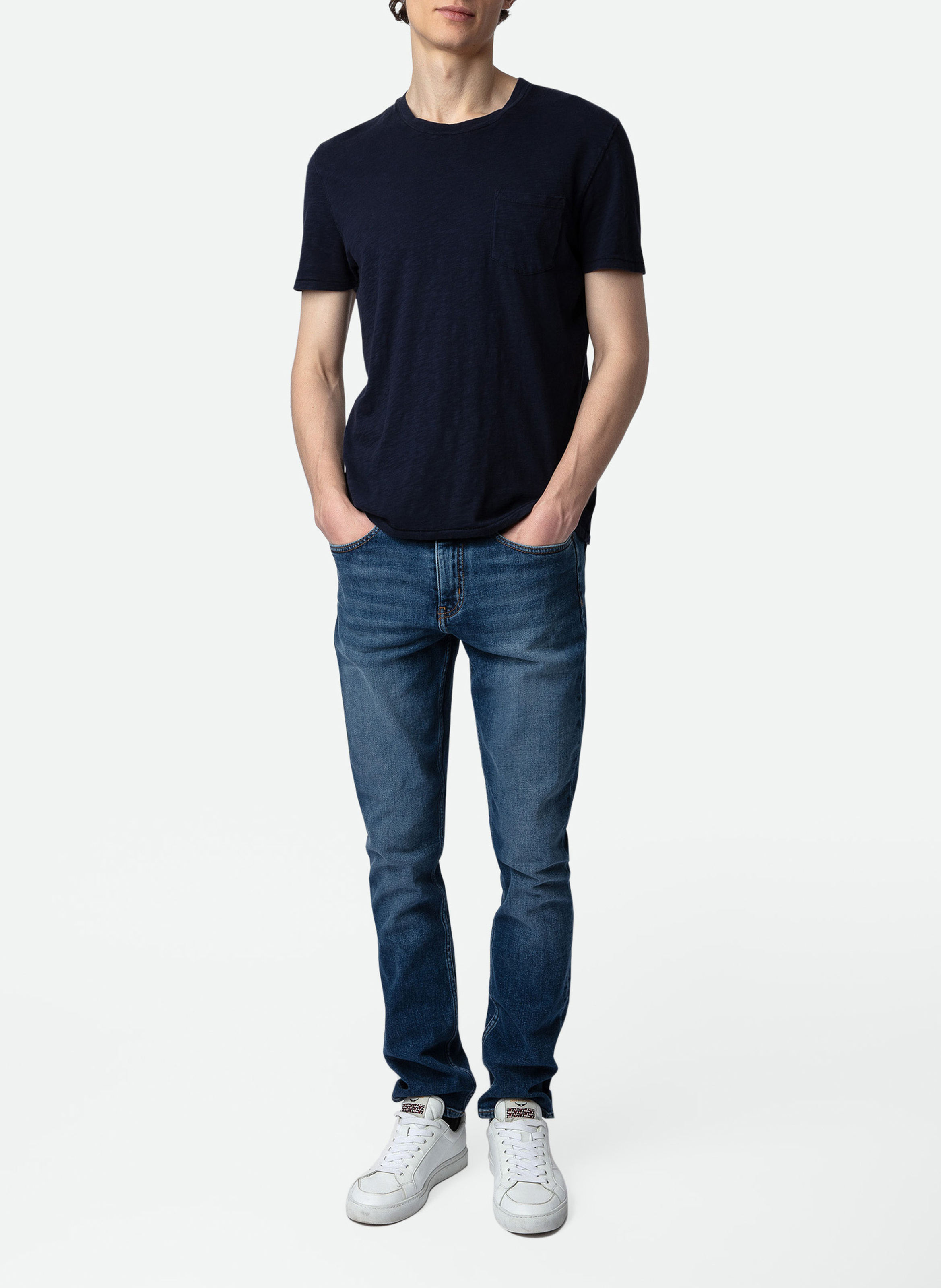 Tee-shirt droit en coton stockholm ZADIG&VOLTAIRE Blauw