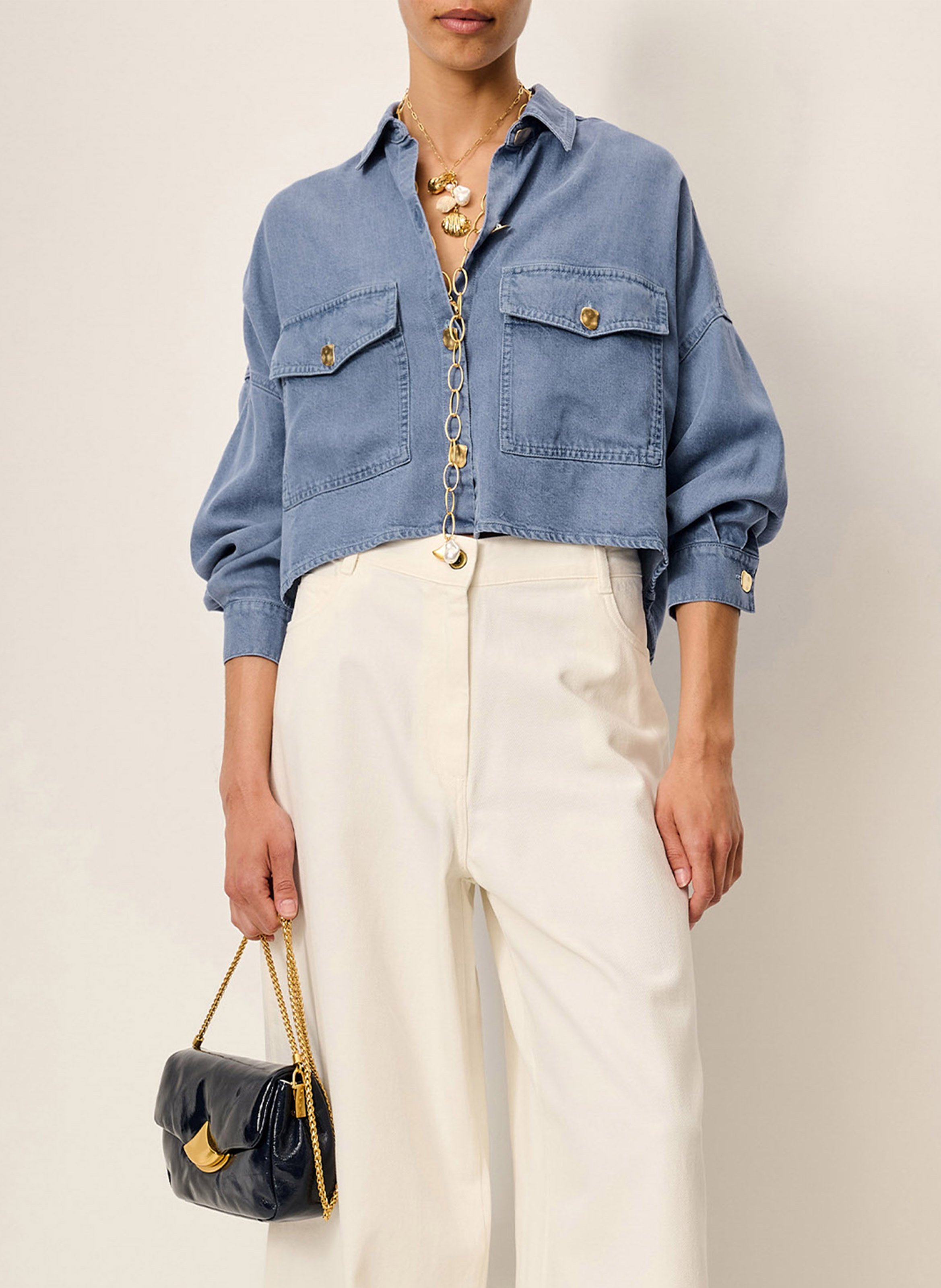 Chemise oversize col classique balanca blue SESSUN Bleu