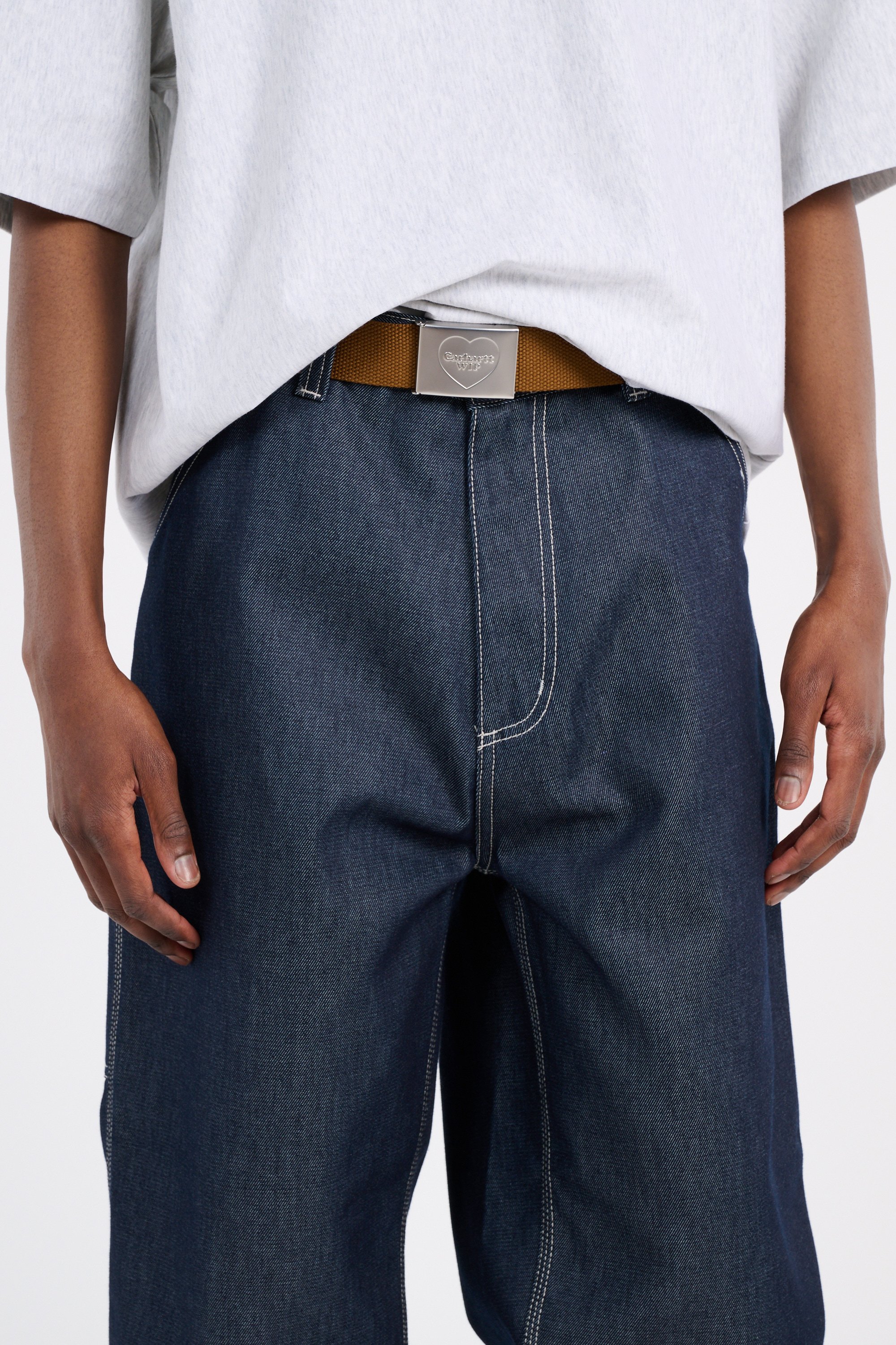 Ceinture heart clip belt CARHARTT WIP Marron