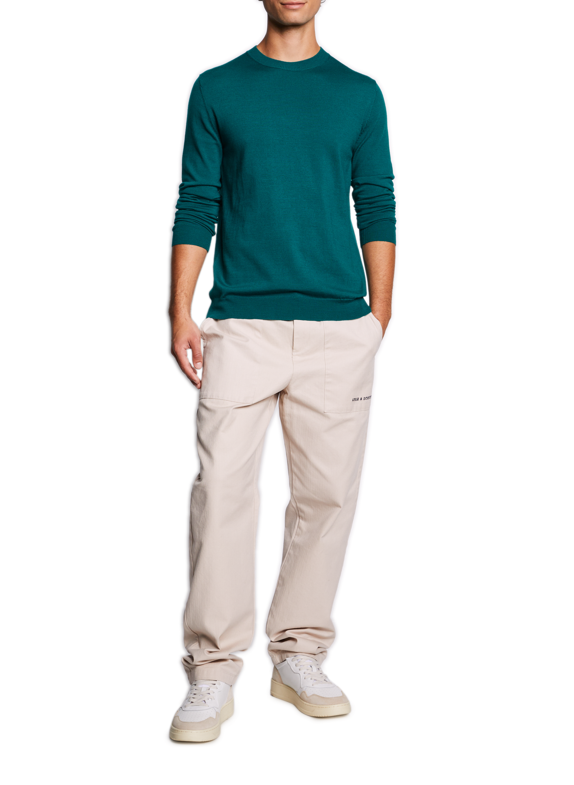 Pull en laine mérinos  AU PRINTEMPS PARIS Vert