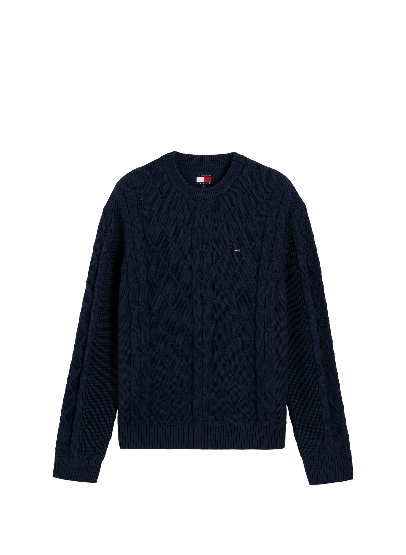 Twisted knit sweater with cotton logo TOMMY HILFIGER Blue