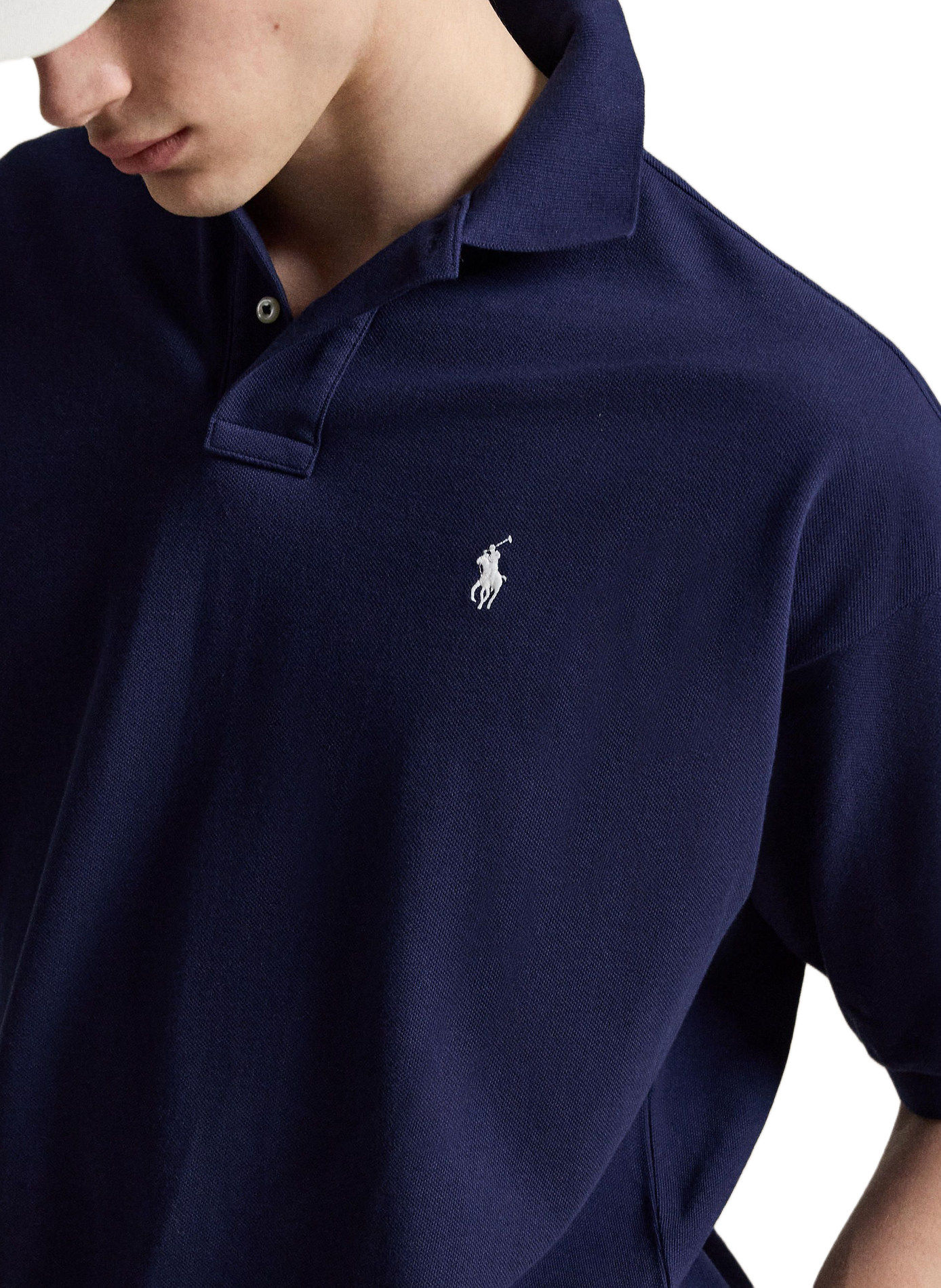 Short-sleeved cotton polo with logo POLO RALPH LAUREN Blue