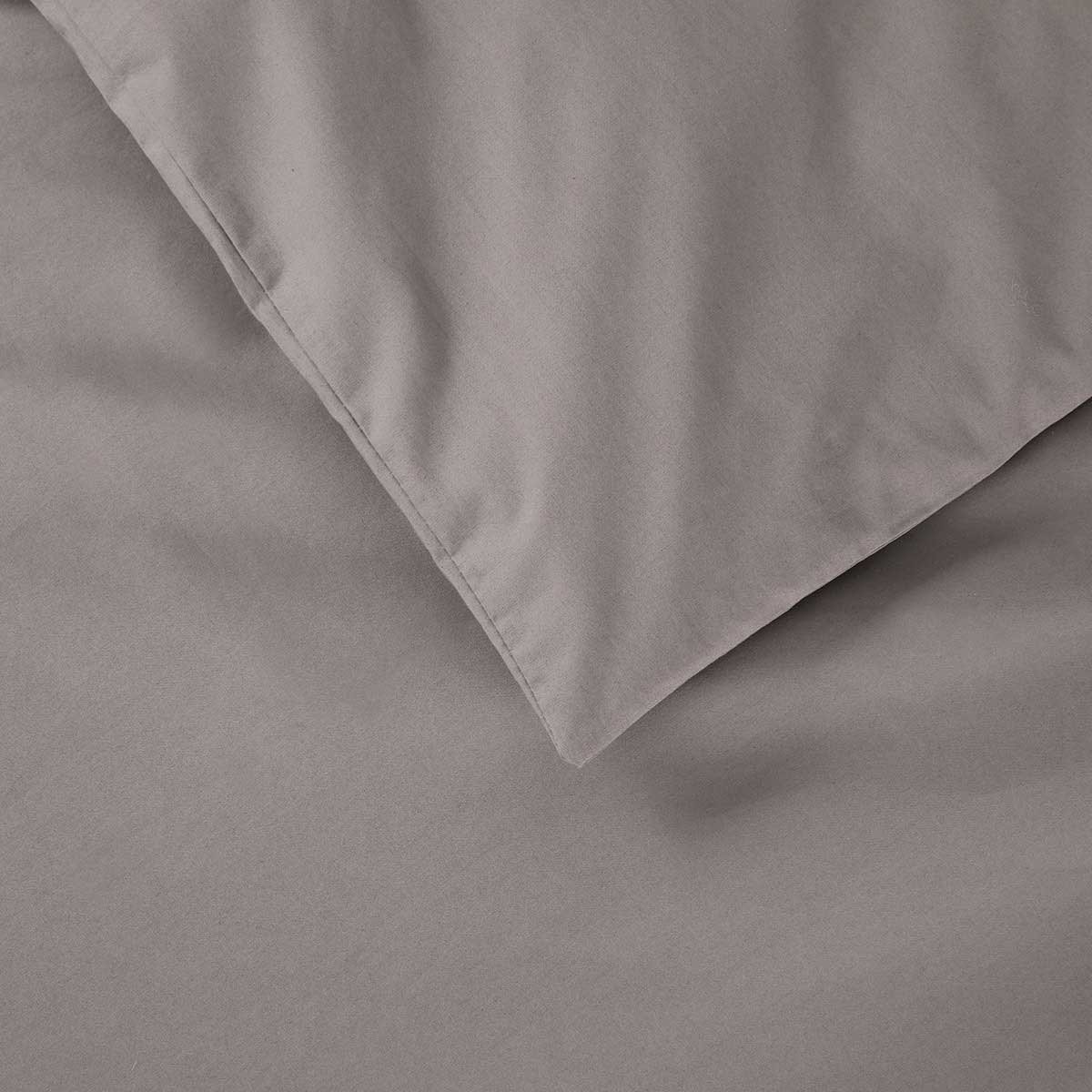 Housse de couette en percale de coton, alcove DESFORGES Gris