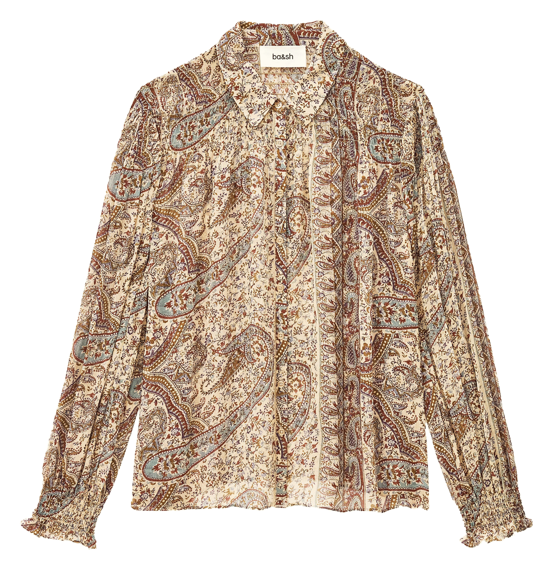 Chemise fluide boutonnée imprimée cleo BA&SH Bleu