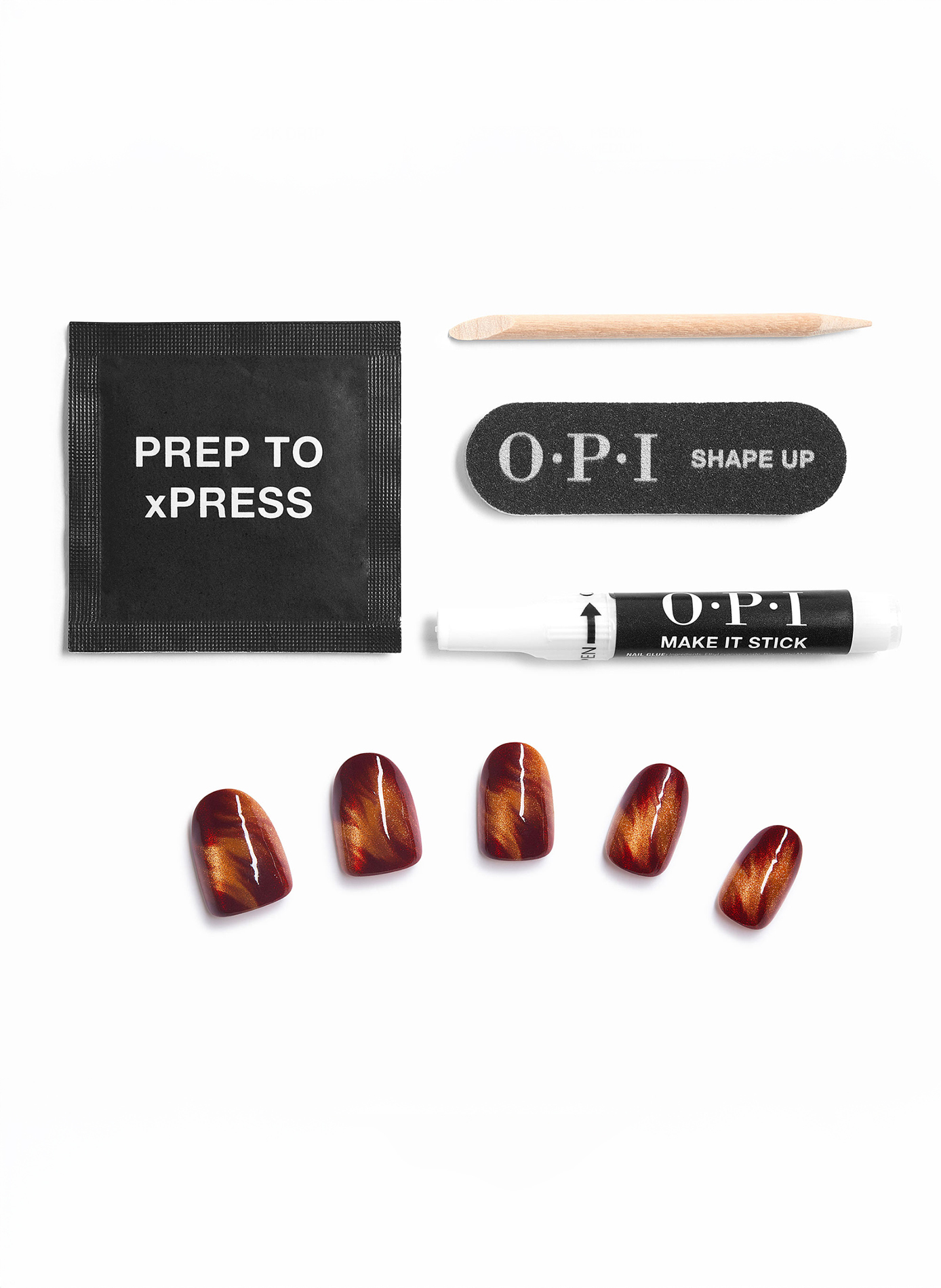 Quemar Después de Esmaltar - xPress/On OPI Marron foncé & doré