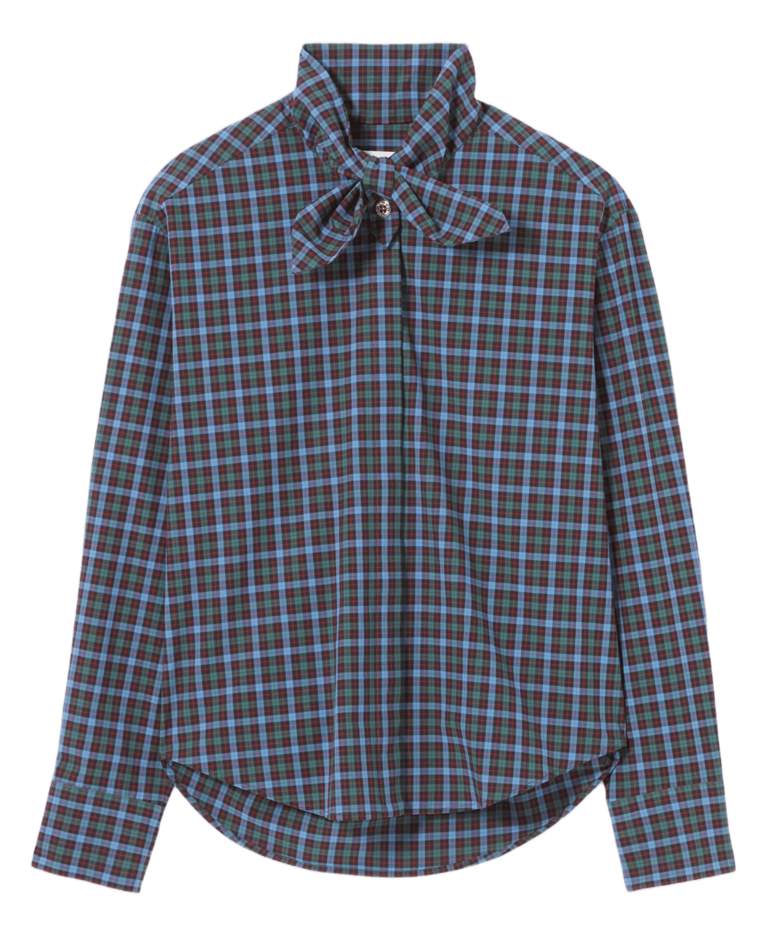 Chemise col lavallière à carreaux CLAUDIE PIERLOT Multicolore