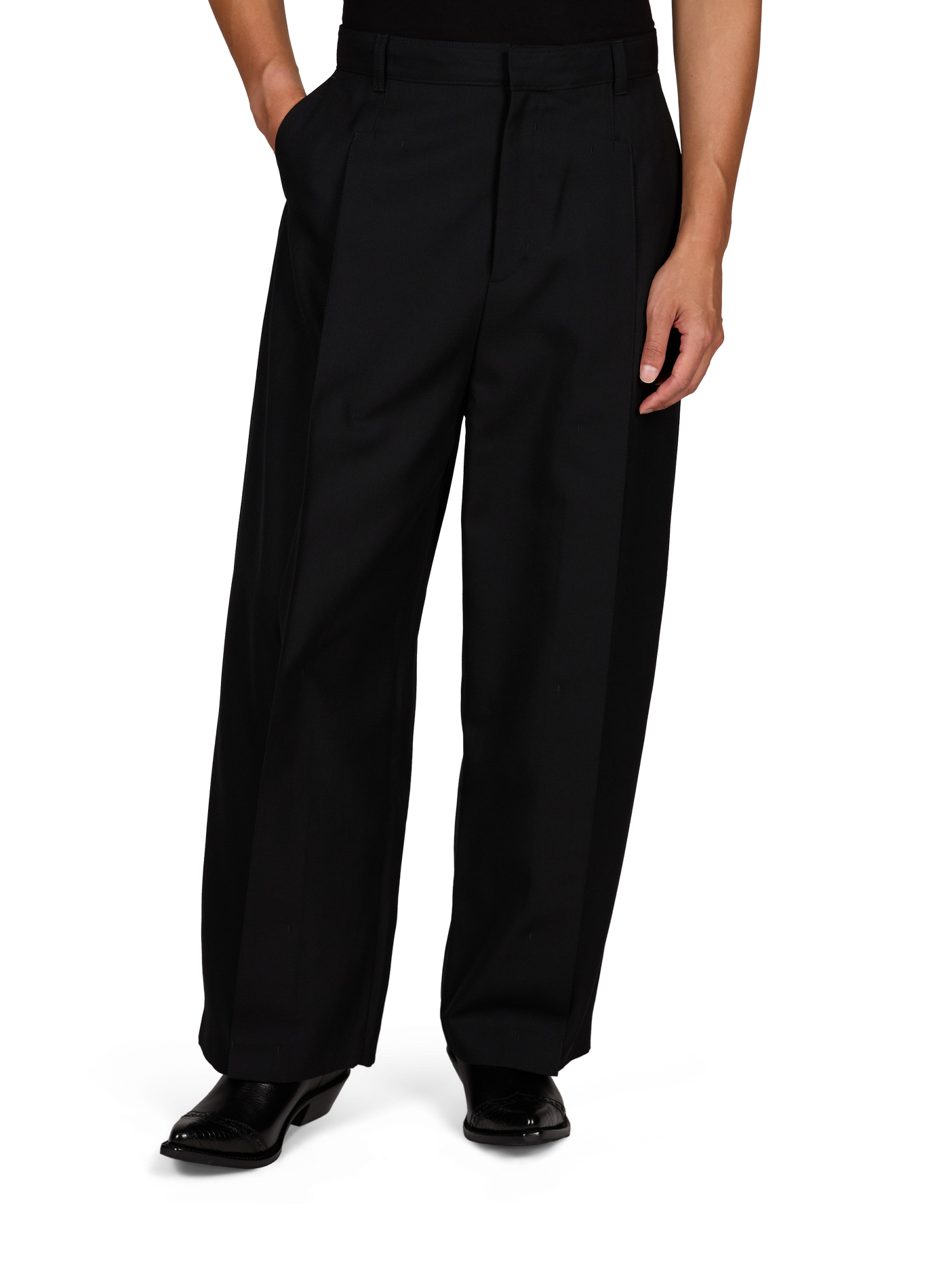 High-waisted wide-leg trousers LOUIS GABRIEL NOUCHI Black