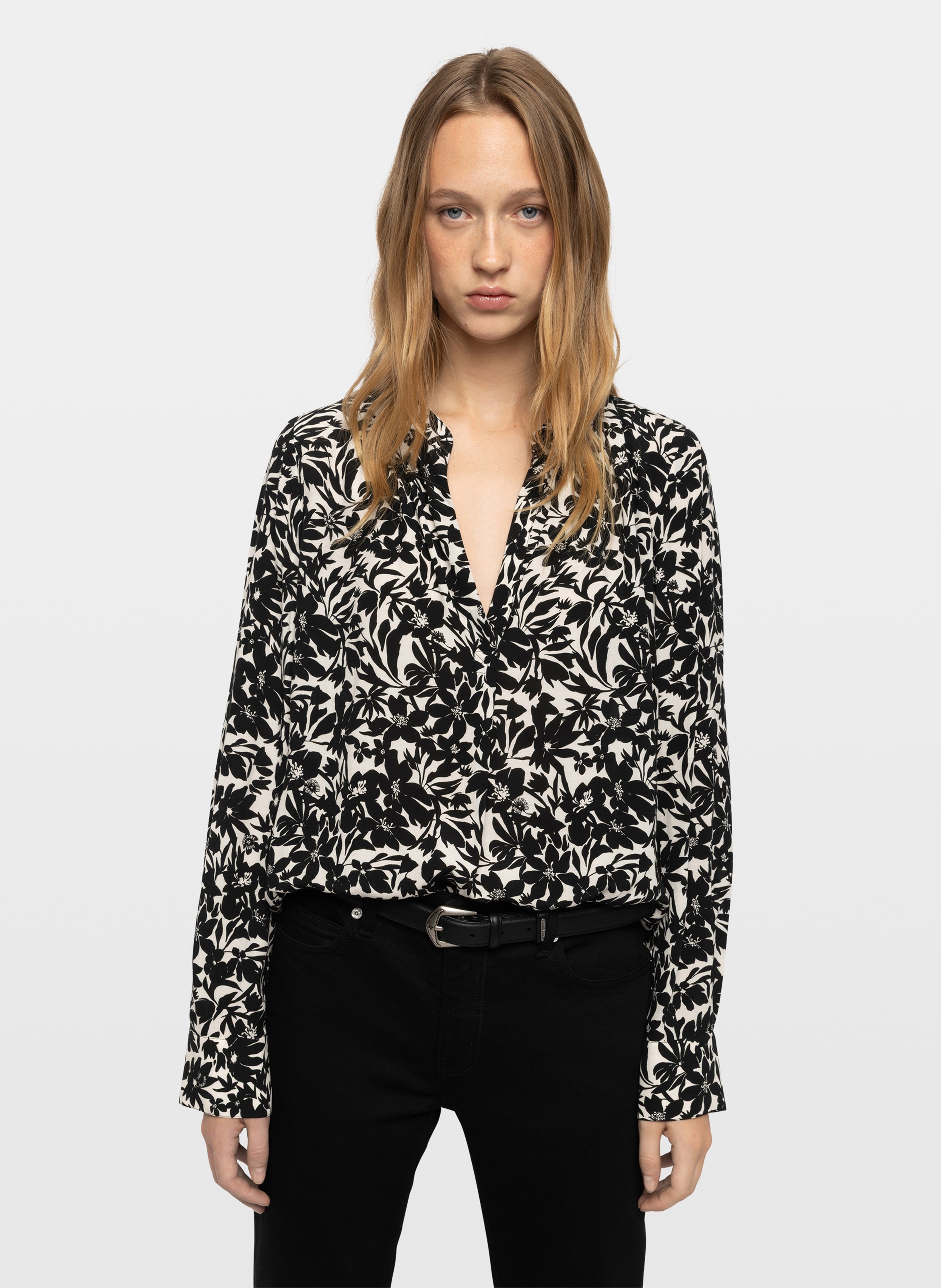 Chemise col classique imprimée tink ZADIG&VOLTAIRE Zwart