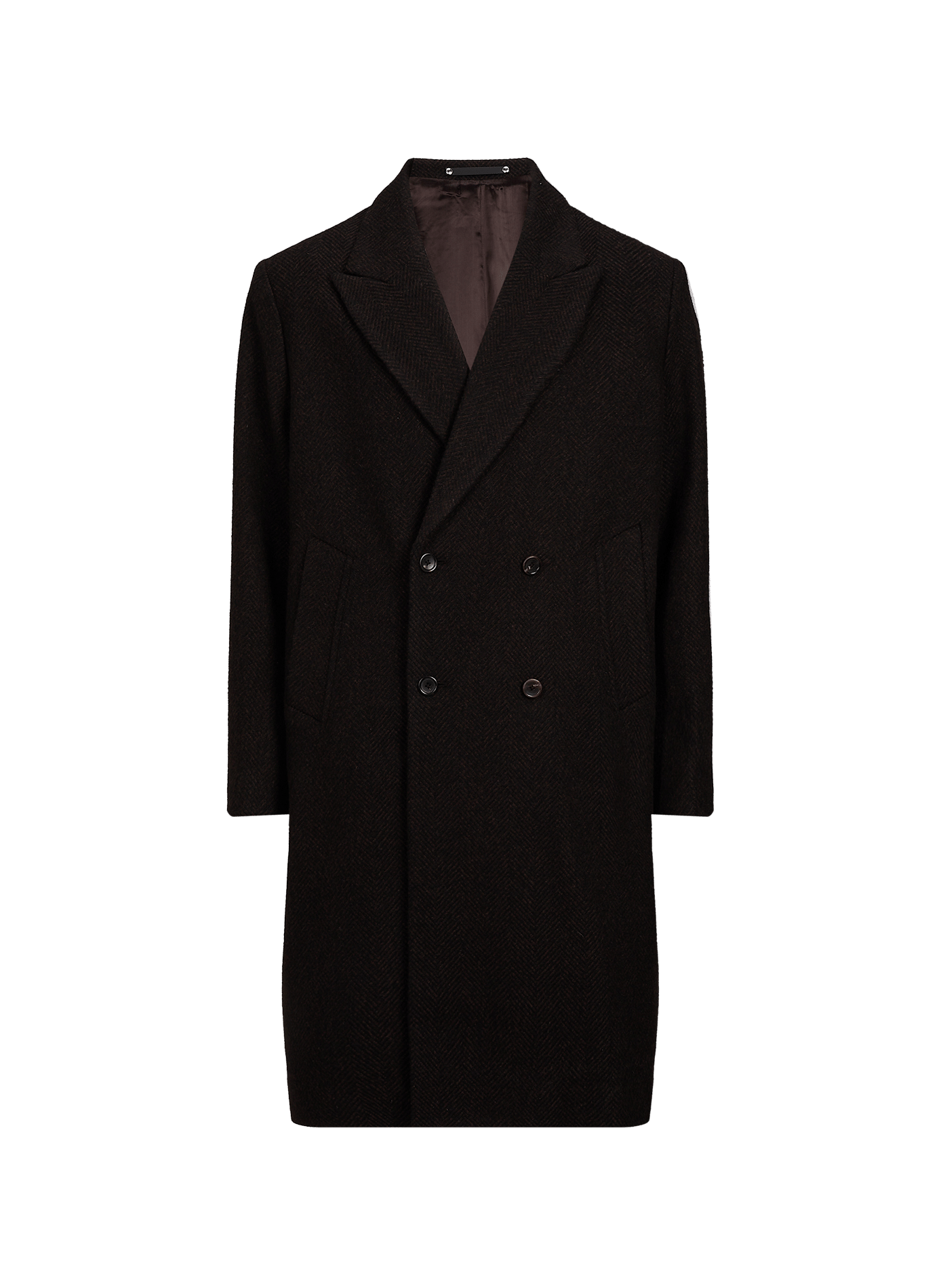 Manteau croisé en laine mélangée PAUL SMITH Marron