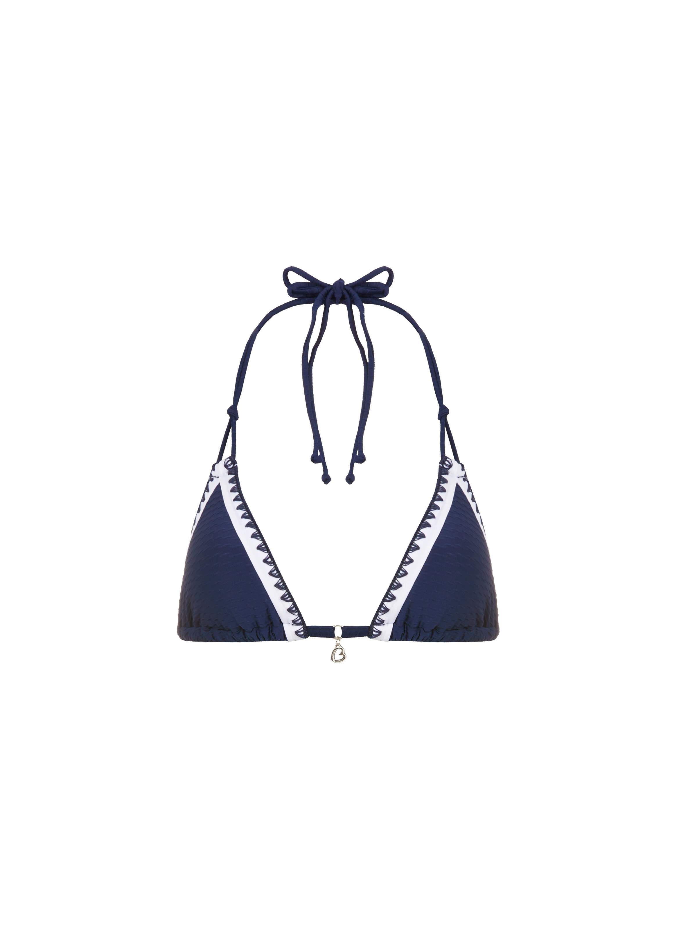 BANANA MOON Textured bikini top Blue