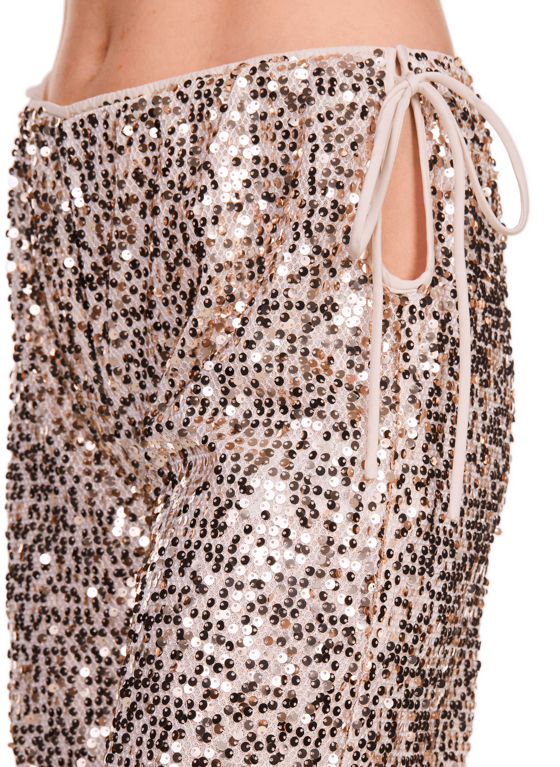 Sequinned trousers ROTATE Golden