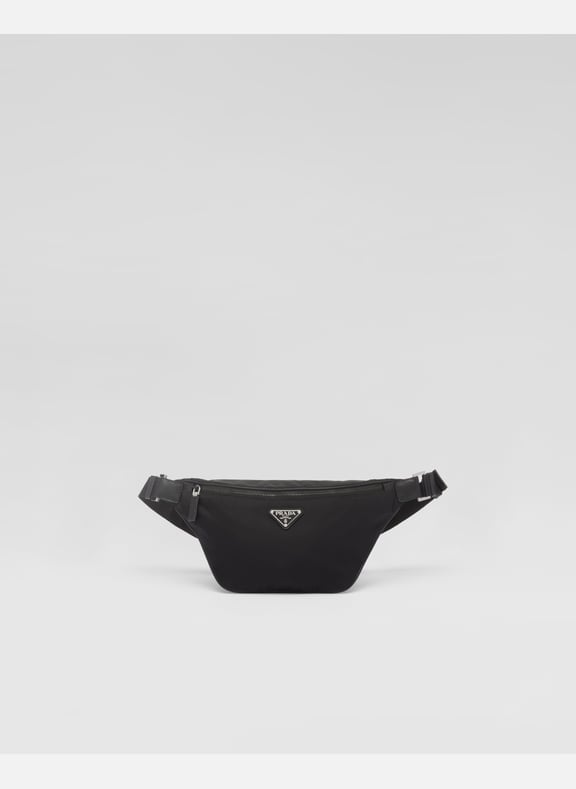 Sac banane en re-nylon et cuir saffiano Noir by PRADA PRADA Sac banane en re-nylon et cuir saffiano Noir