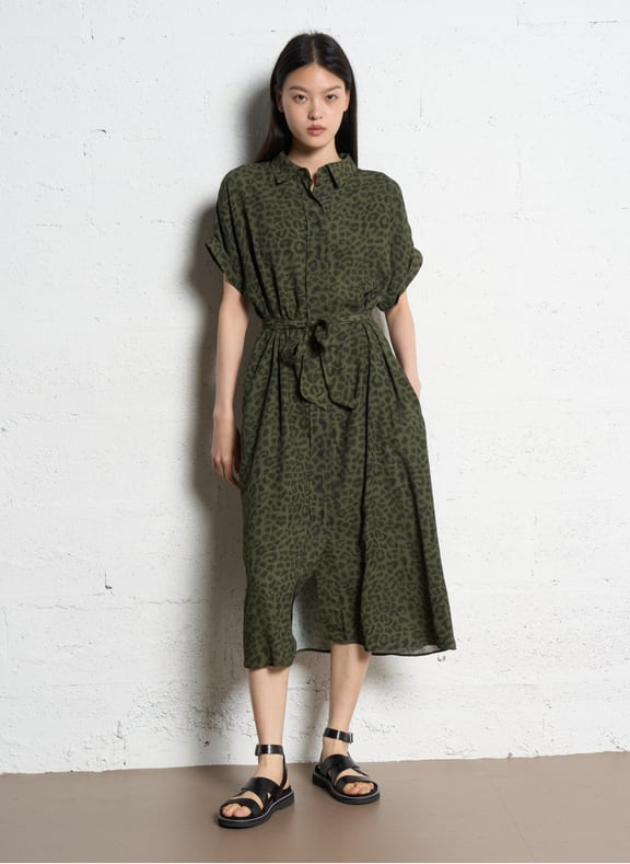 Robe ample imprimée louisa Kaki by MAISON 123 MAISON 123 Robe ample imprimée louisa Kaki