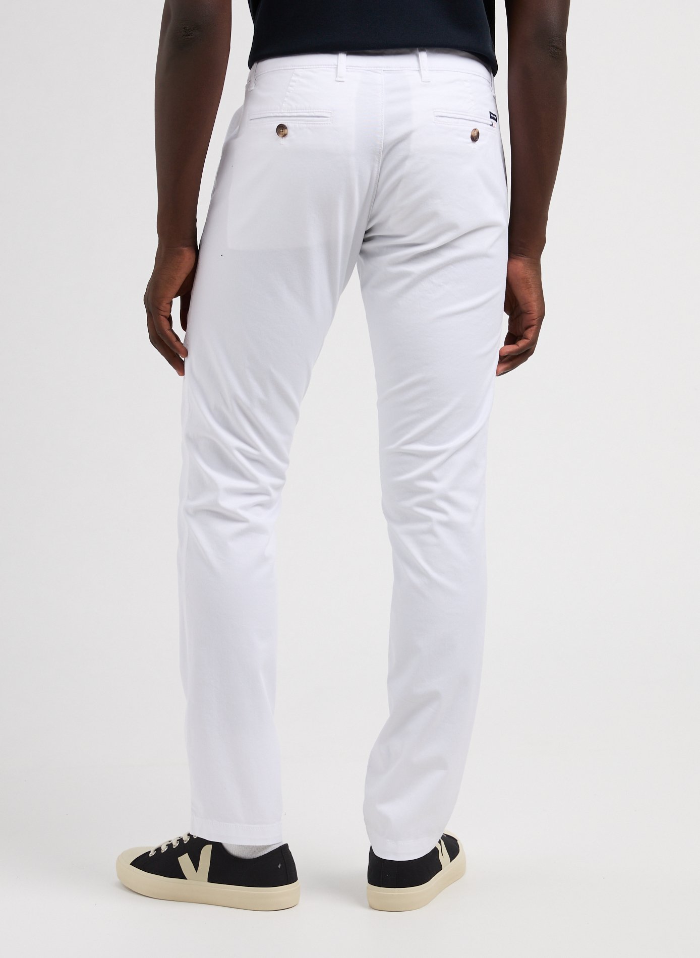 Pantalon uni en coton EDEN PARK Blanc