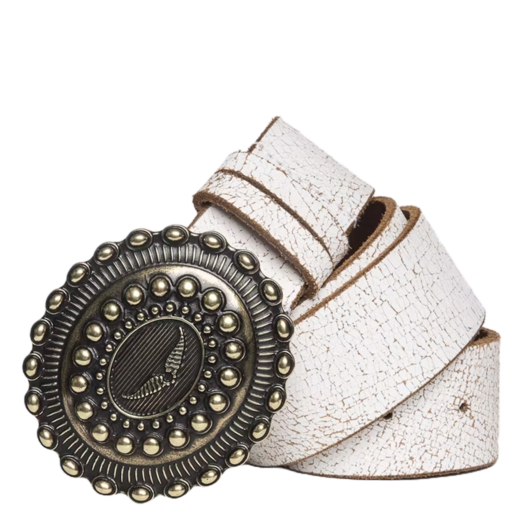 Ceinture stylé western en cuir santa fe ZADIG&VOLTAIRE Blanc