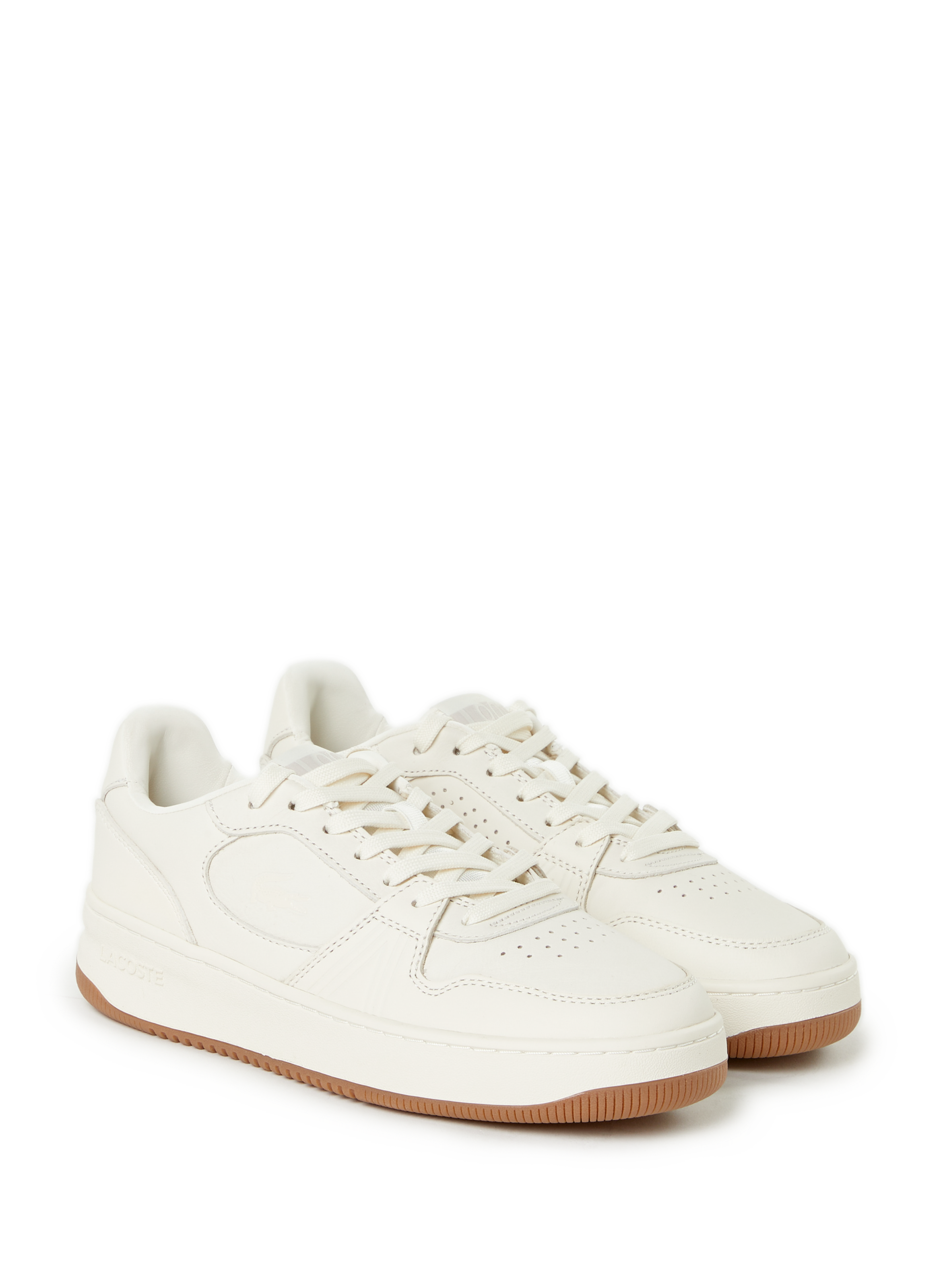 Baskets unies en cuir mélangé LACOSTE Rose