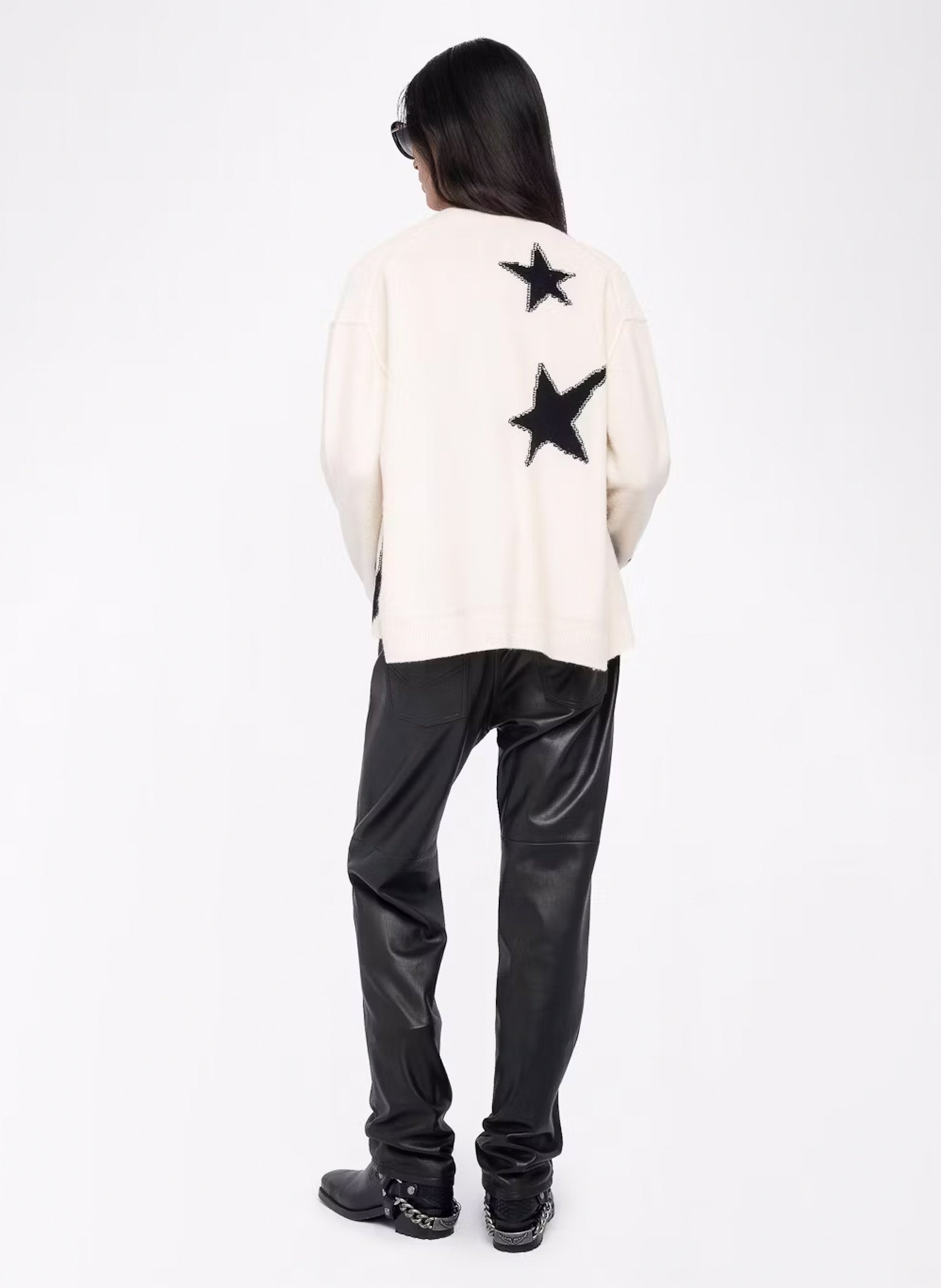 Gilet col v à motifs mirkaz ZADIG&VOLTAIRE Blanc