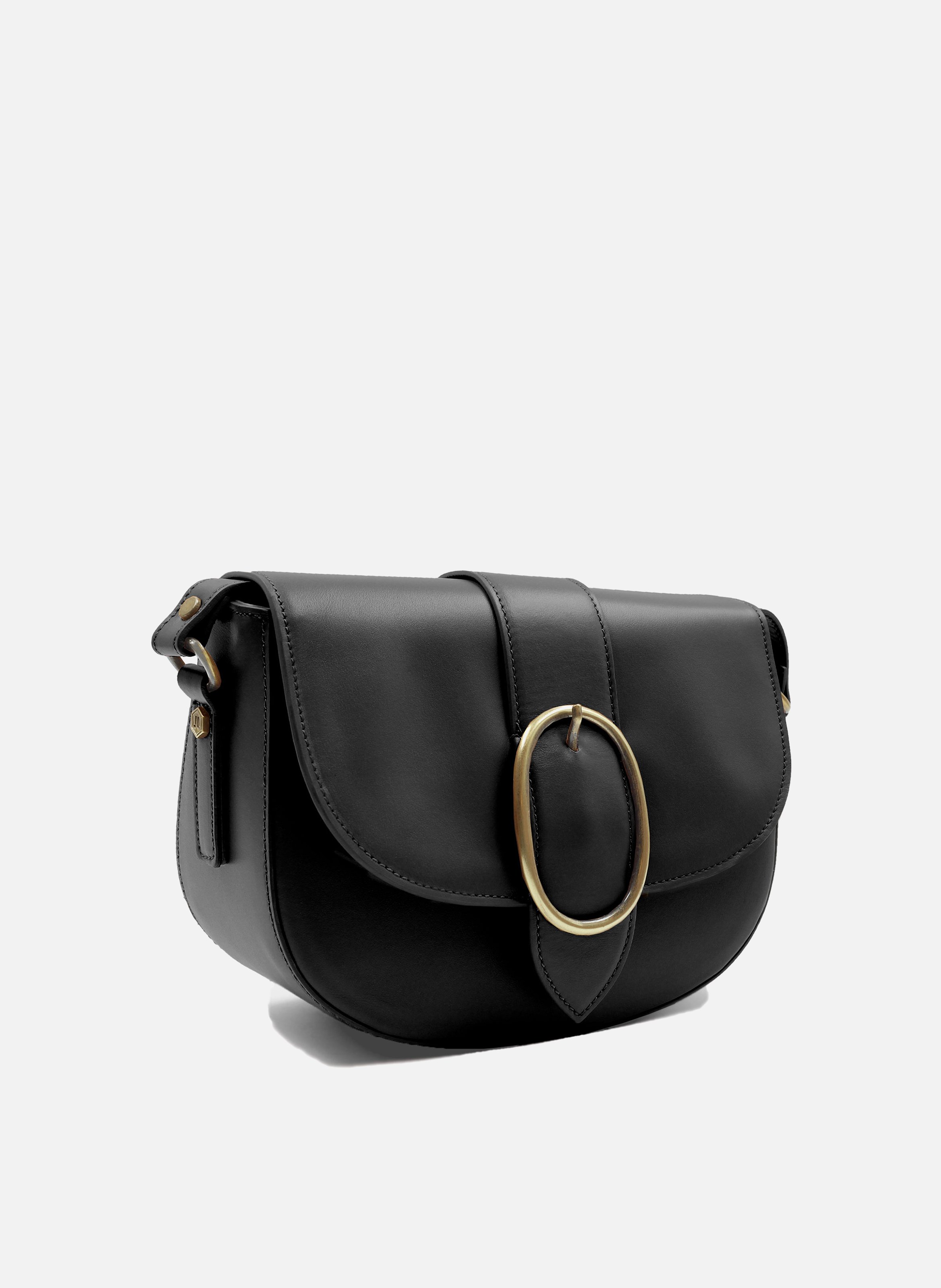 Sac boucle cuir lisse JULES & JENN Noir