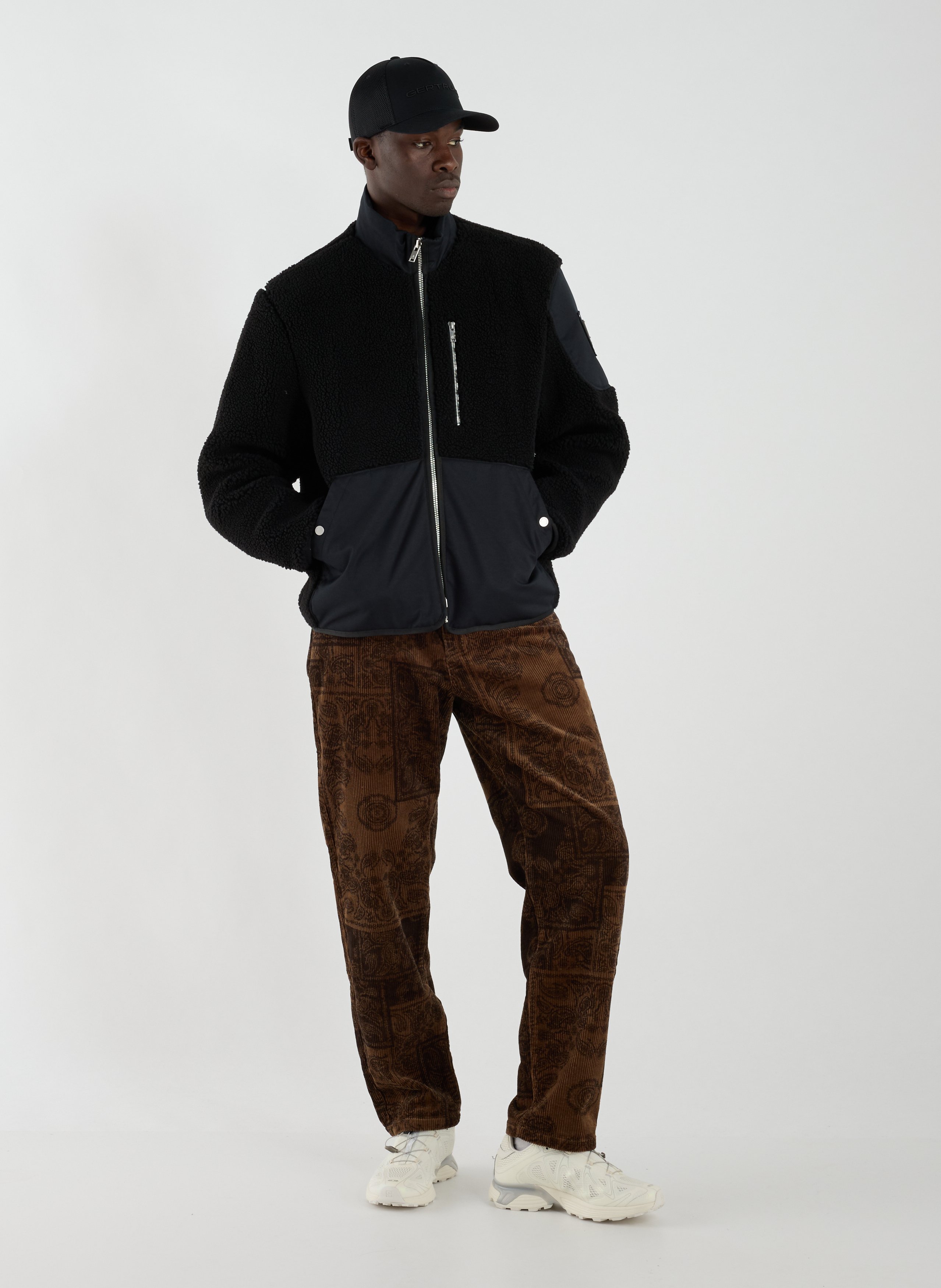 Oversized high neck jacket MOOSE KNUCKLES Black