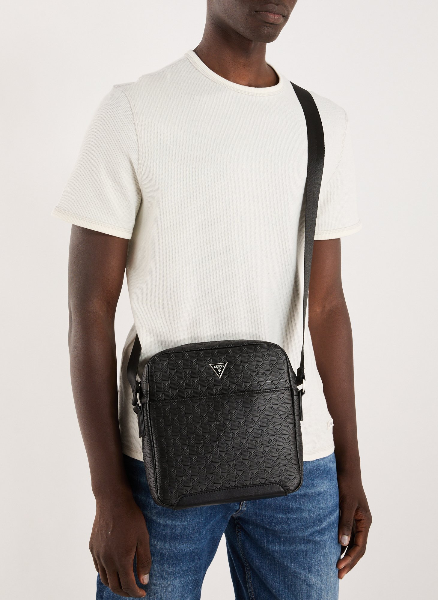 Logo G-Wave shoulder bag GUESS Black