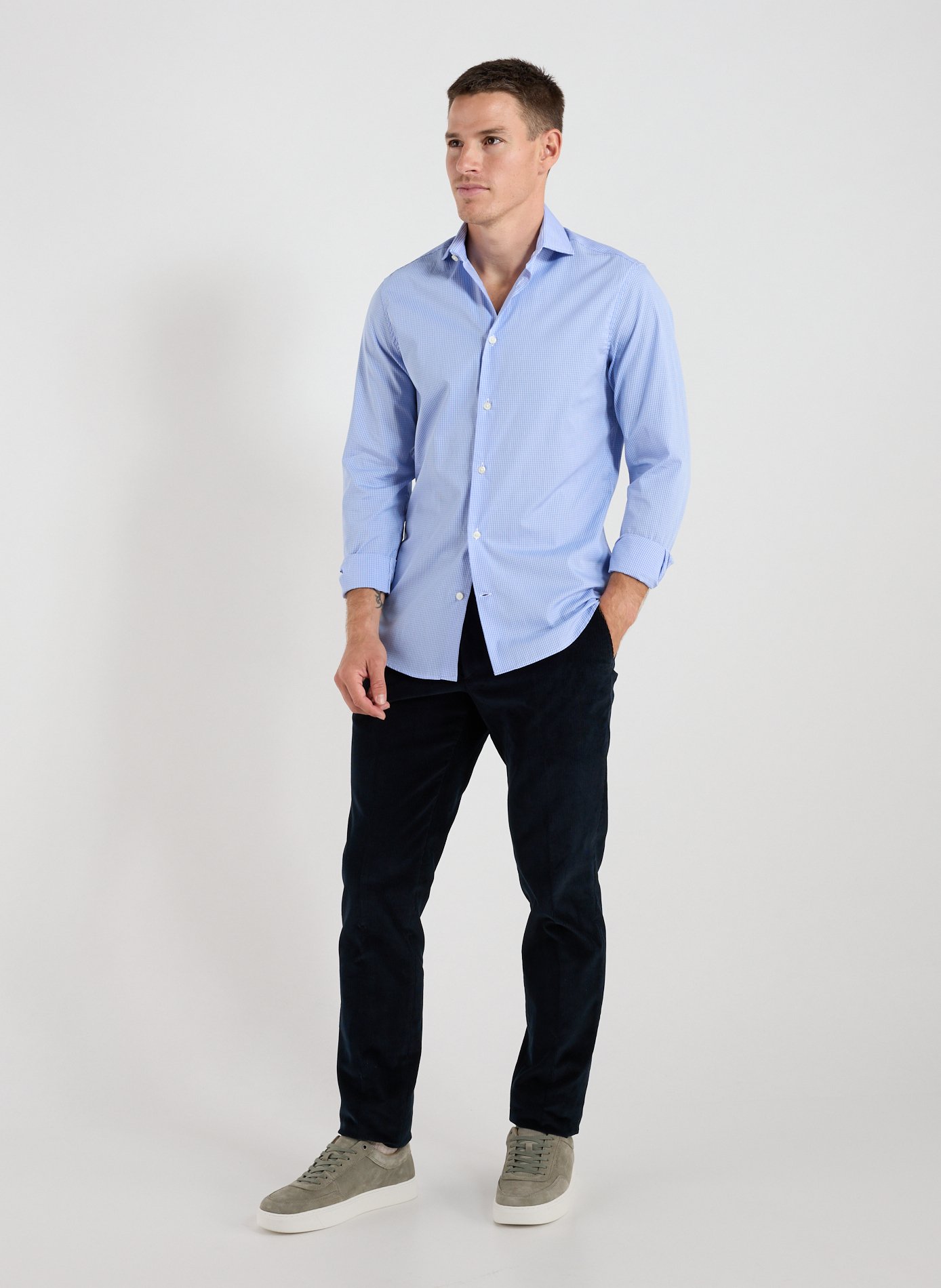 Cotton poplin shirt AU PRINTEMPS PARIS Blue