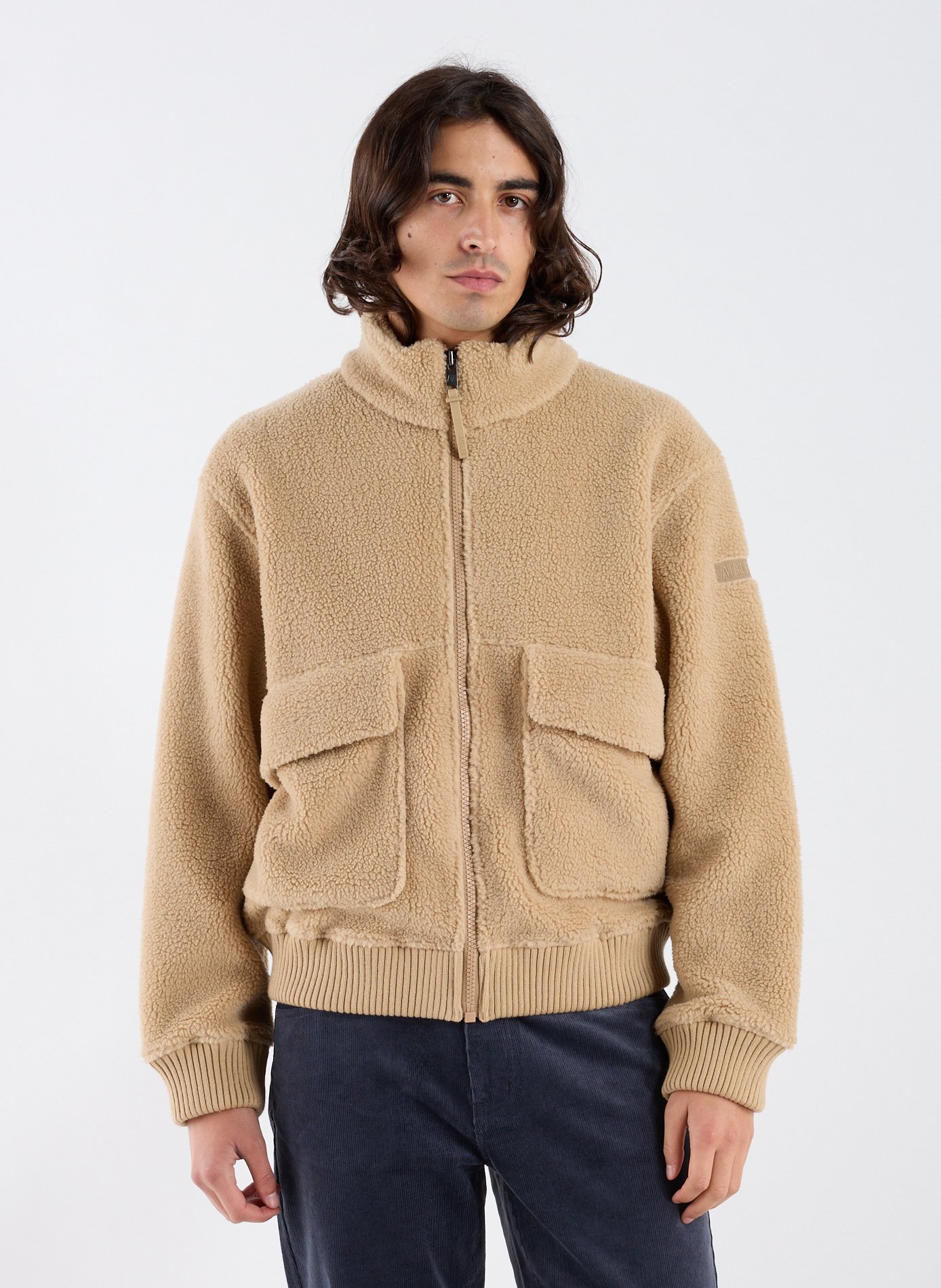 Blouson shearling à col montant AIGLE Marron