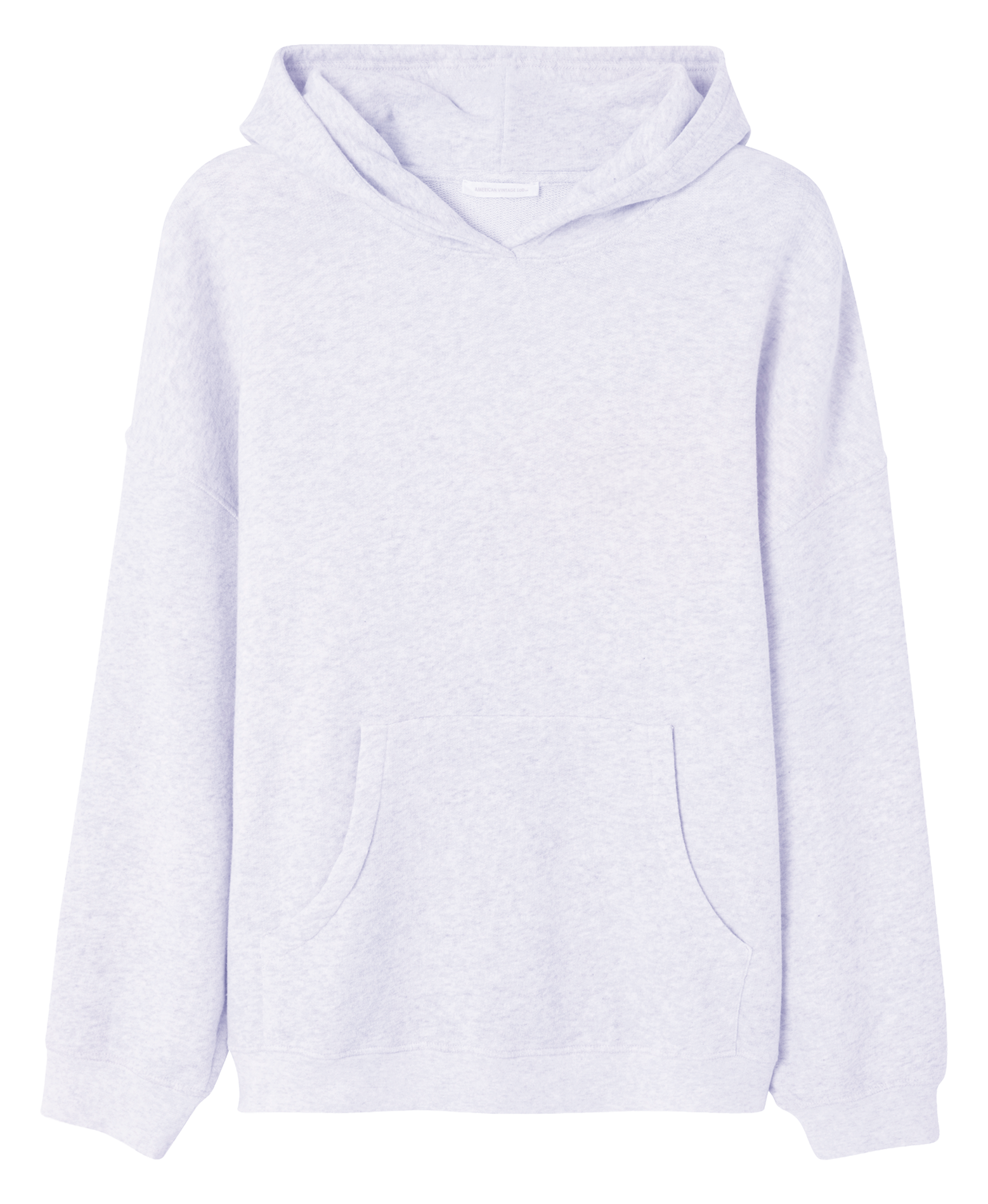 Sweat à capuche ample chiné atubay AMERICAN VINTAGE Gris