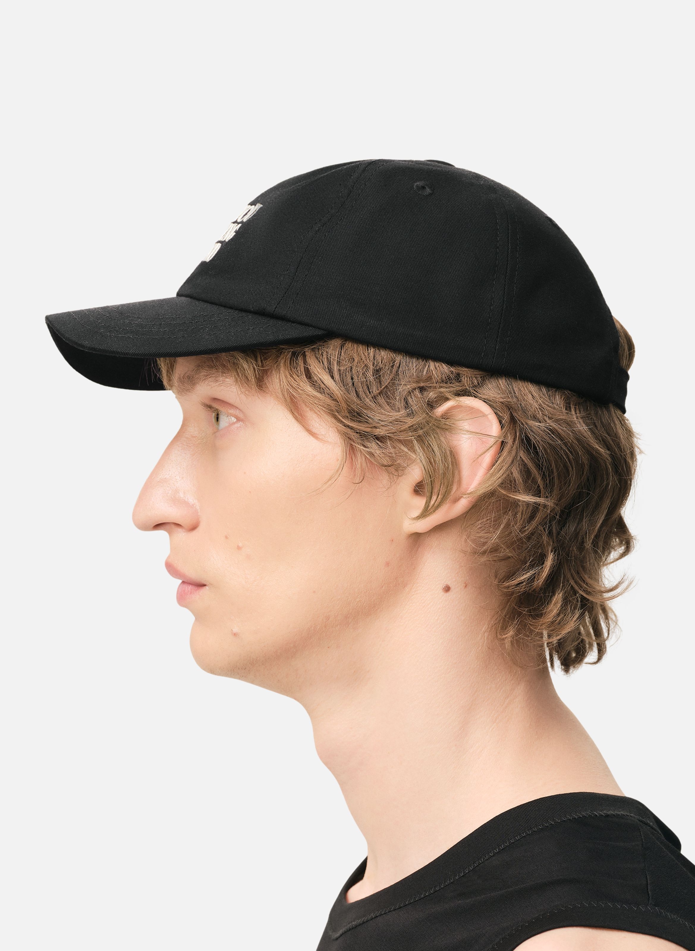 Casquette broderie thank you for being a friend unisexe en coton AMI PARIS Noir