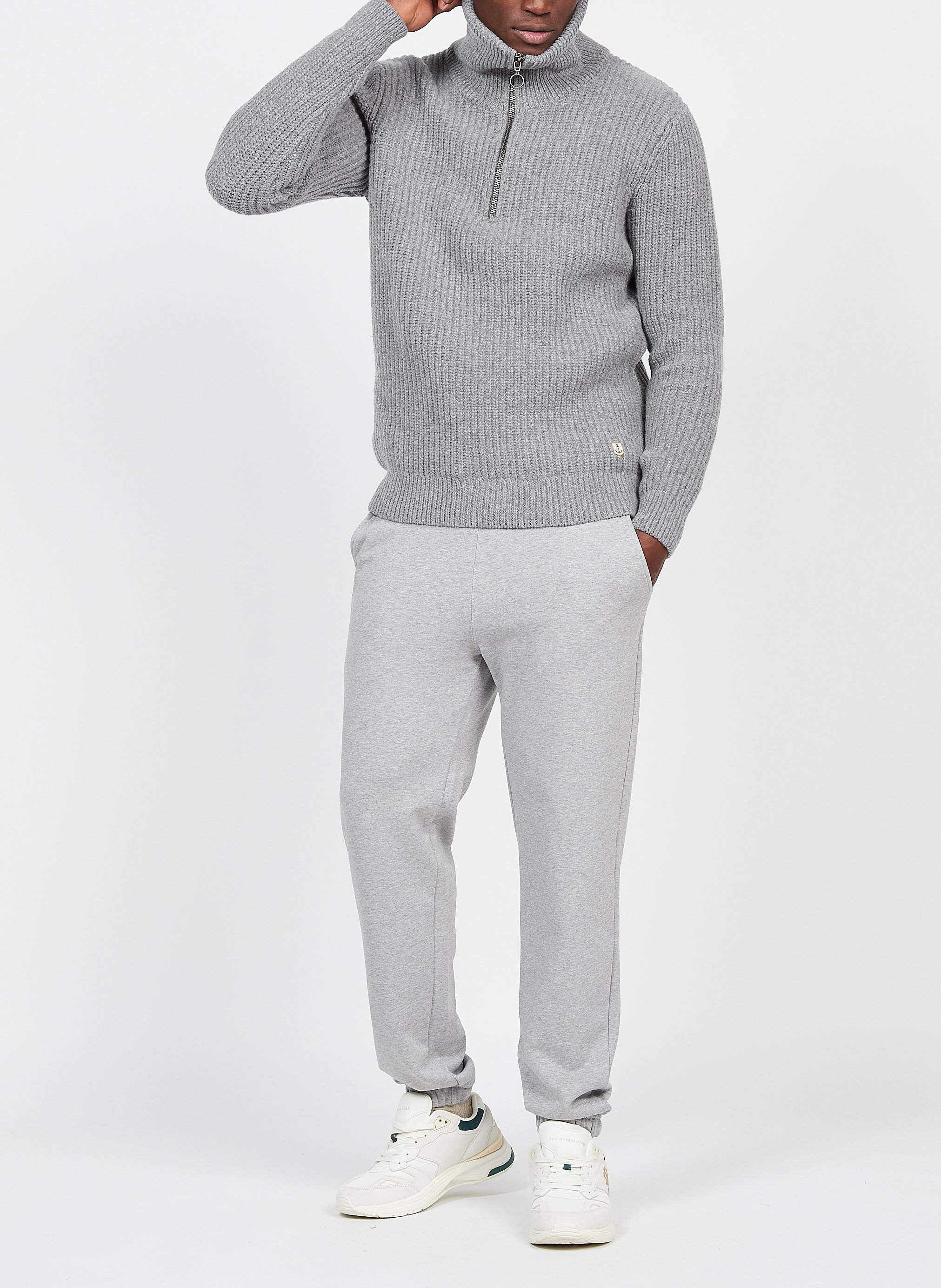 Pull col camionneur en laine mélangée heritage ARMOR-LUX Gris