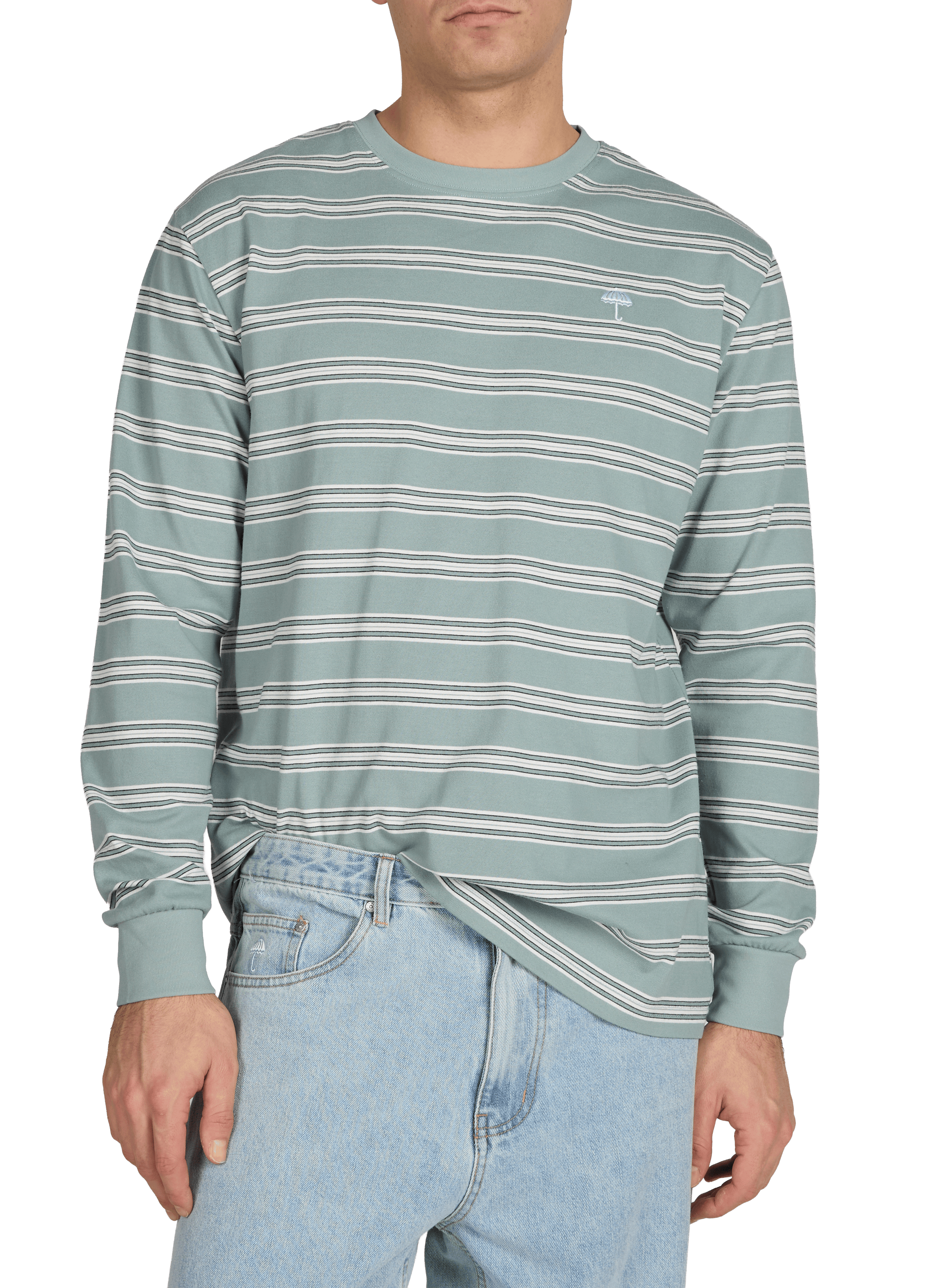 T-shirt manches longues à rayures HELAS CAPS Bleu