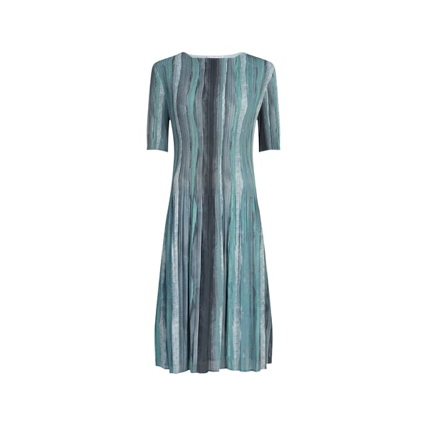 Robe plissée à col rond Robe plissée à col rond