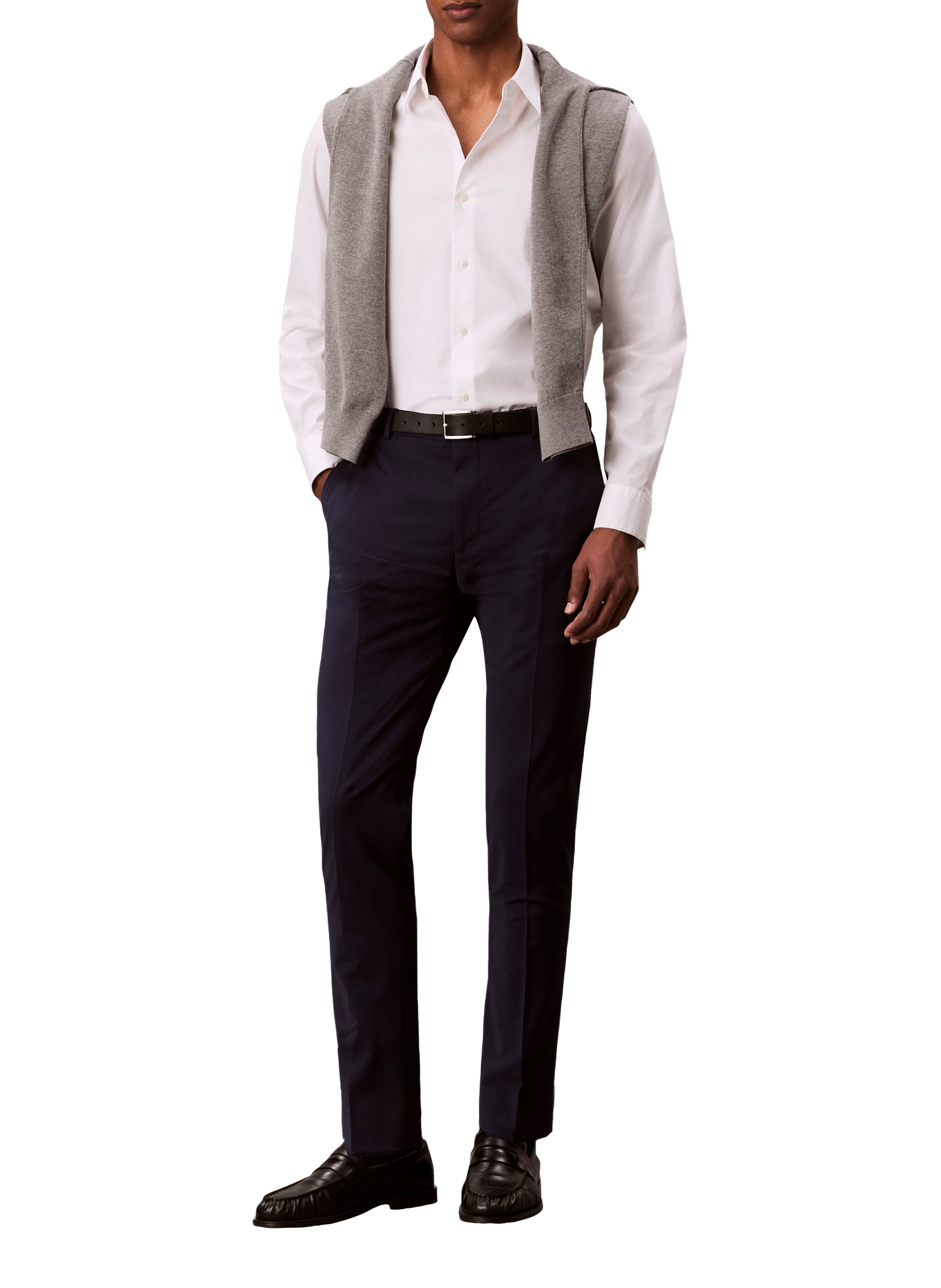 Wool-blend suit trousers CALVIN KLEIN Blue
