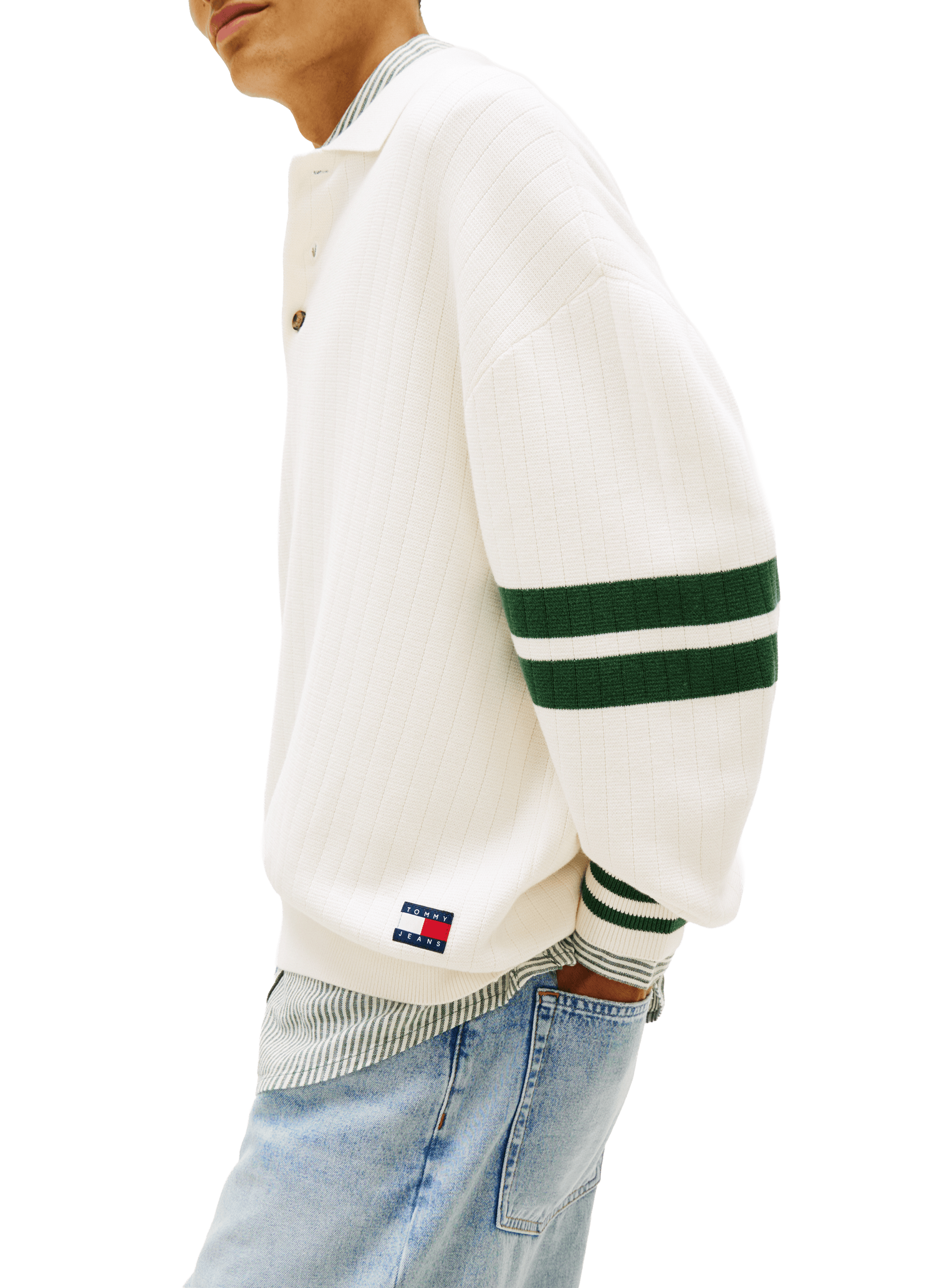 Striped cotton polo shirt TOMMY HILFIGER Beige