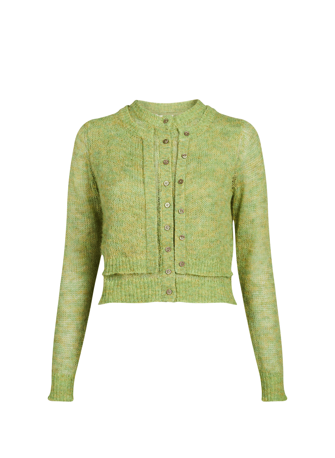 Mixed wool cardigan TOPSHOP Green