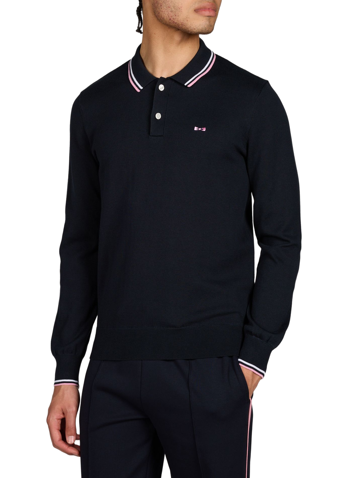 Straight cotton polo shirt EDEN PARK Blue