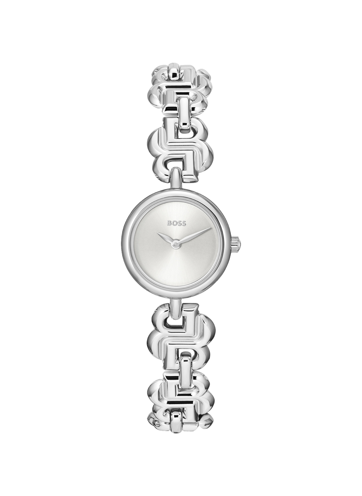 Montre quartz Double B Dressy en acier inoxydable BOSS MONTRES Blanc