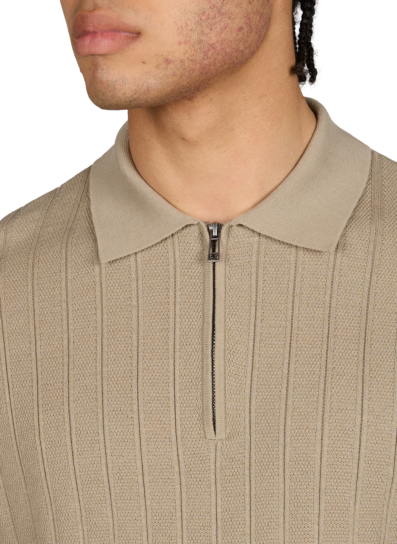 Polo manches courtes en coton ARMANI EXCHANGE Marron