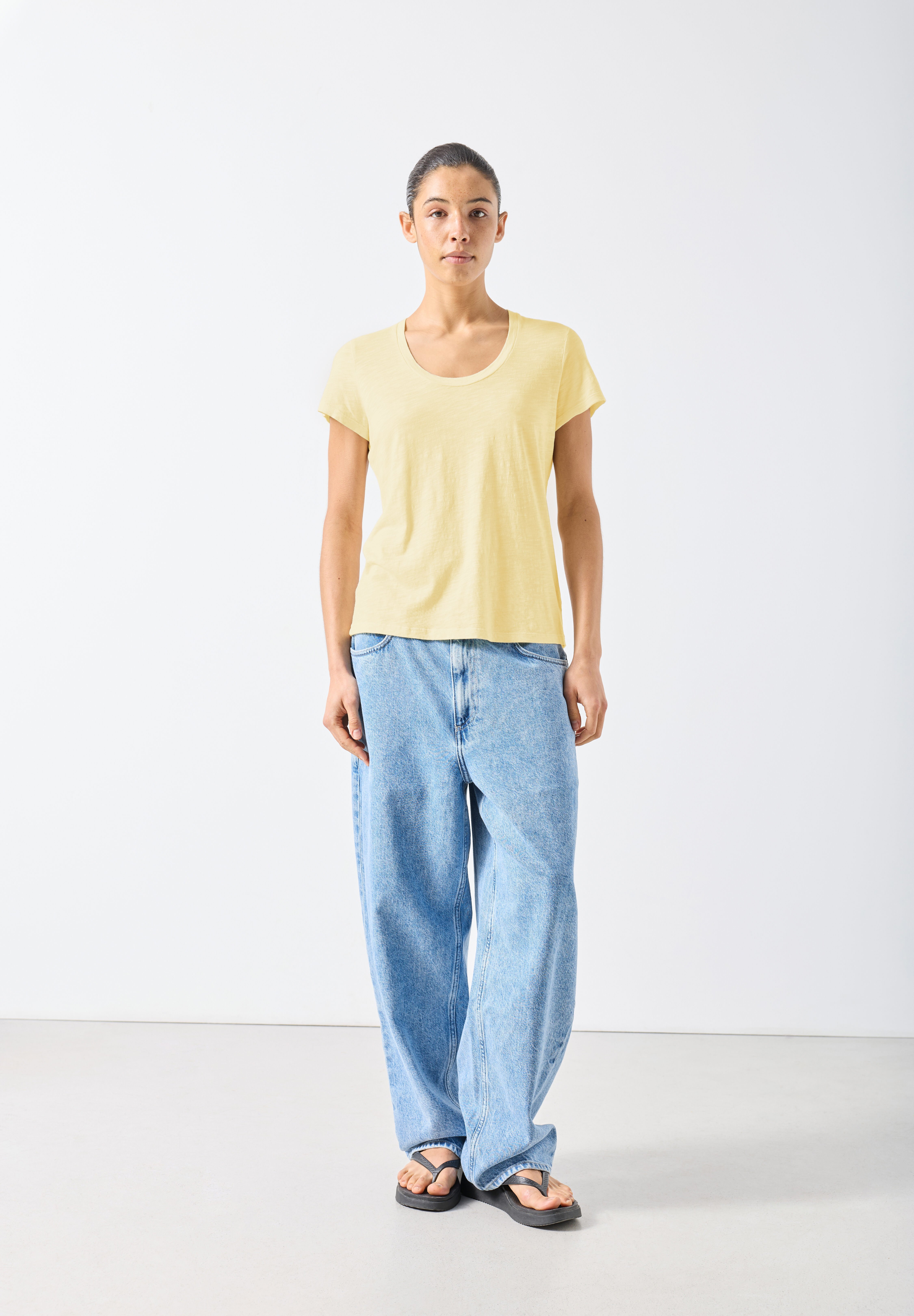 Tee-shirt col rond en coton mélangé jacksonville Jaune