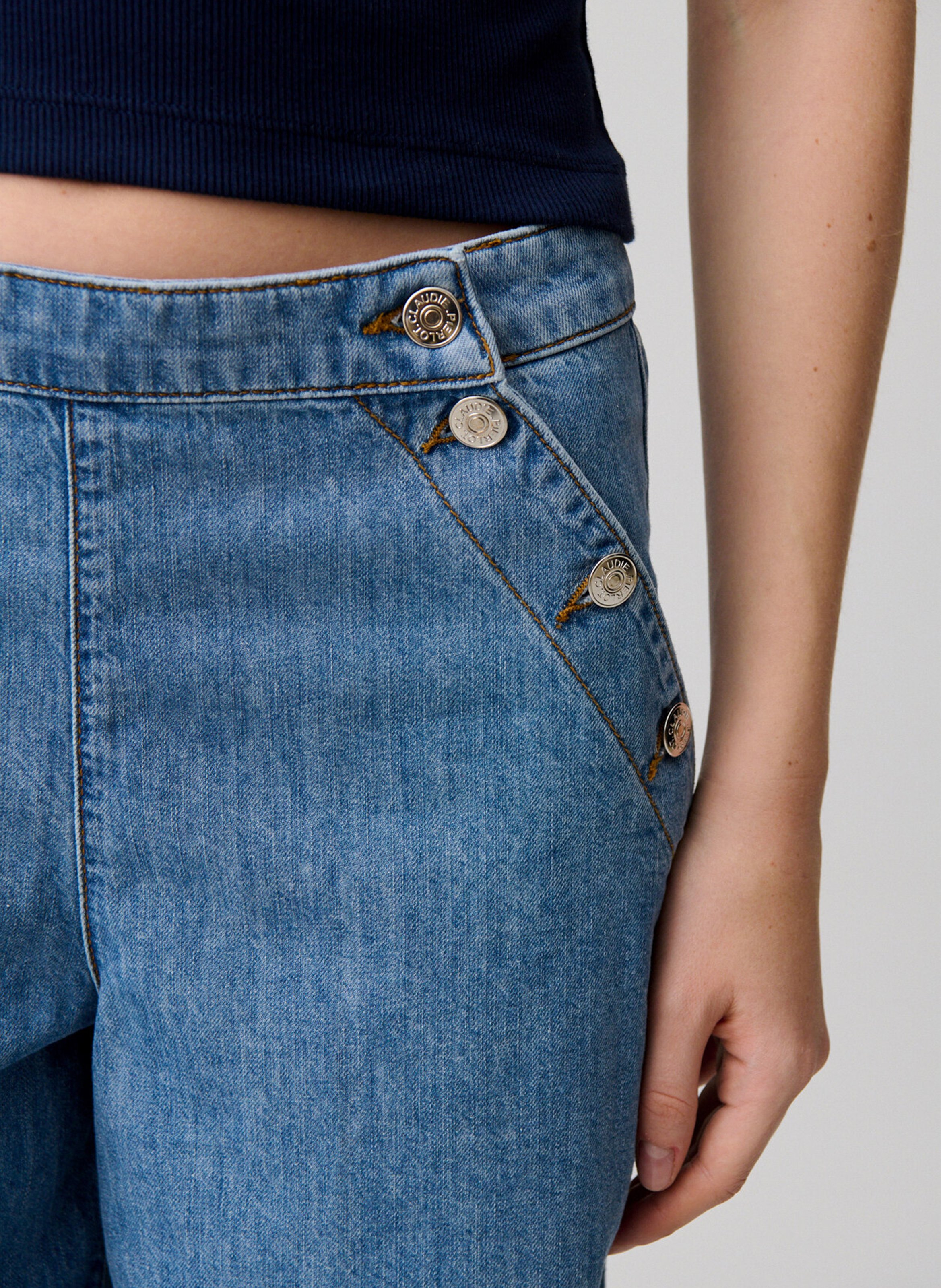 Bermuda droit en coton CLAUDIE PIERLOT Bleu