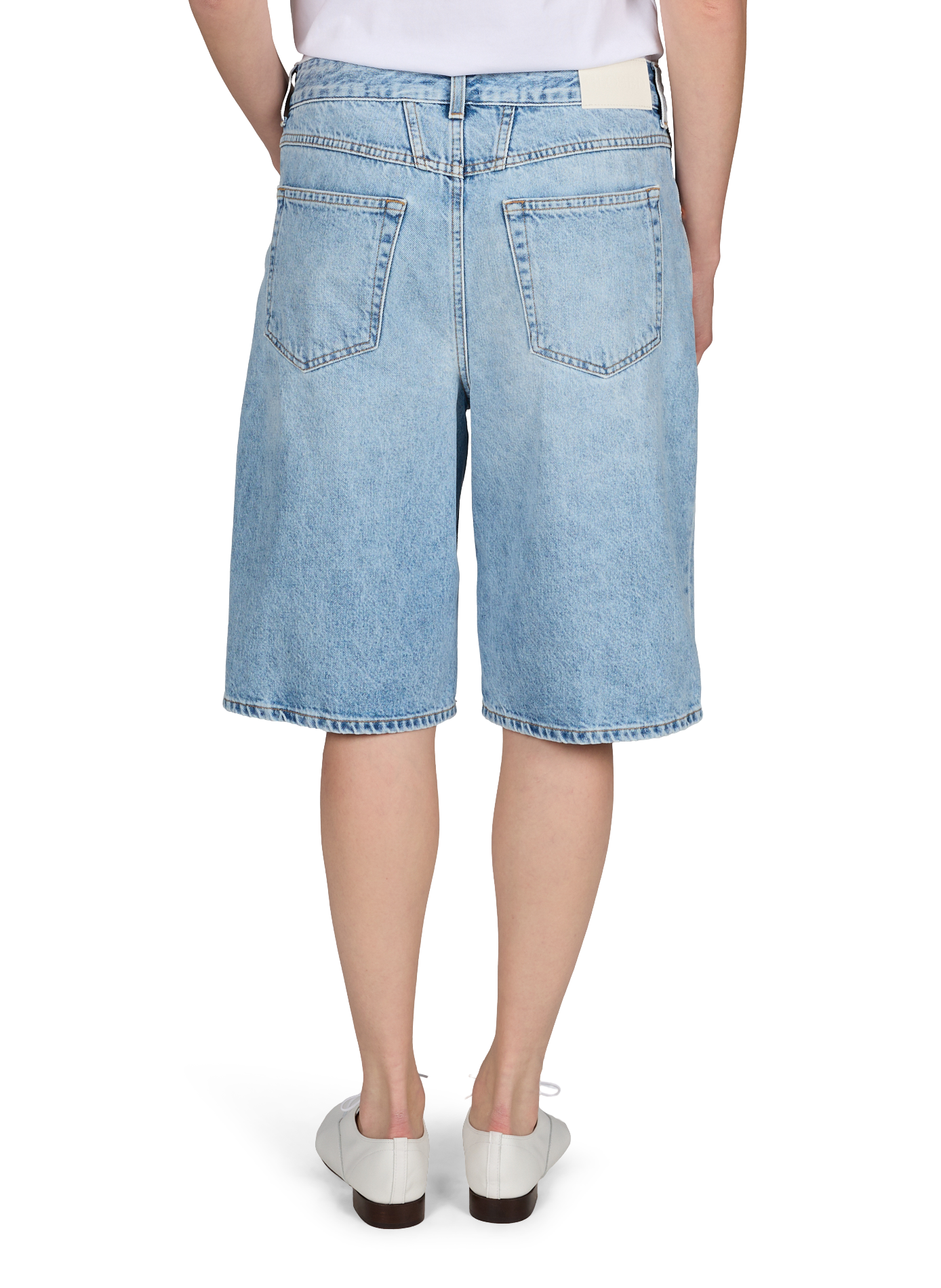 Straight Bermuda shorts in cotton denim and recycled cotton CLOSED Blue