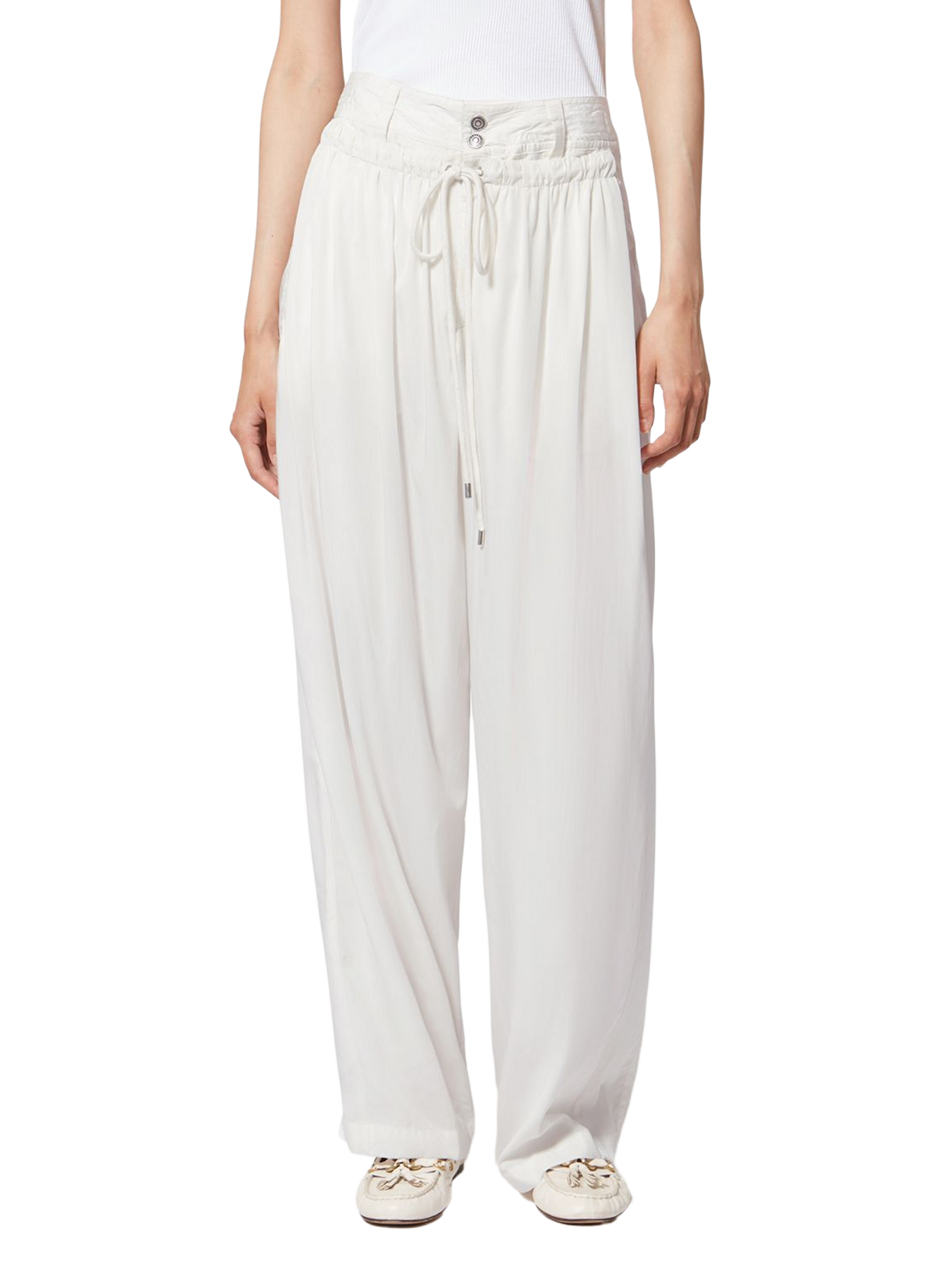 Wide leg pants Inaya adventurer trompe-l'oeil ISABEL MARANT White