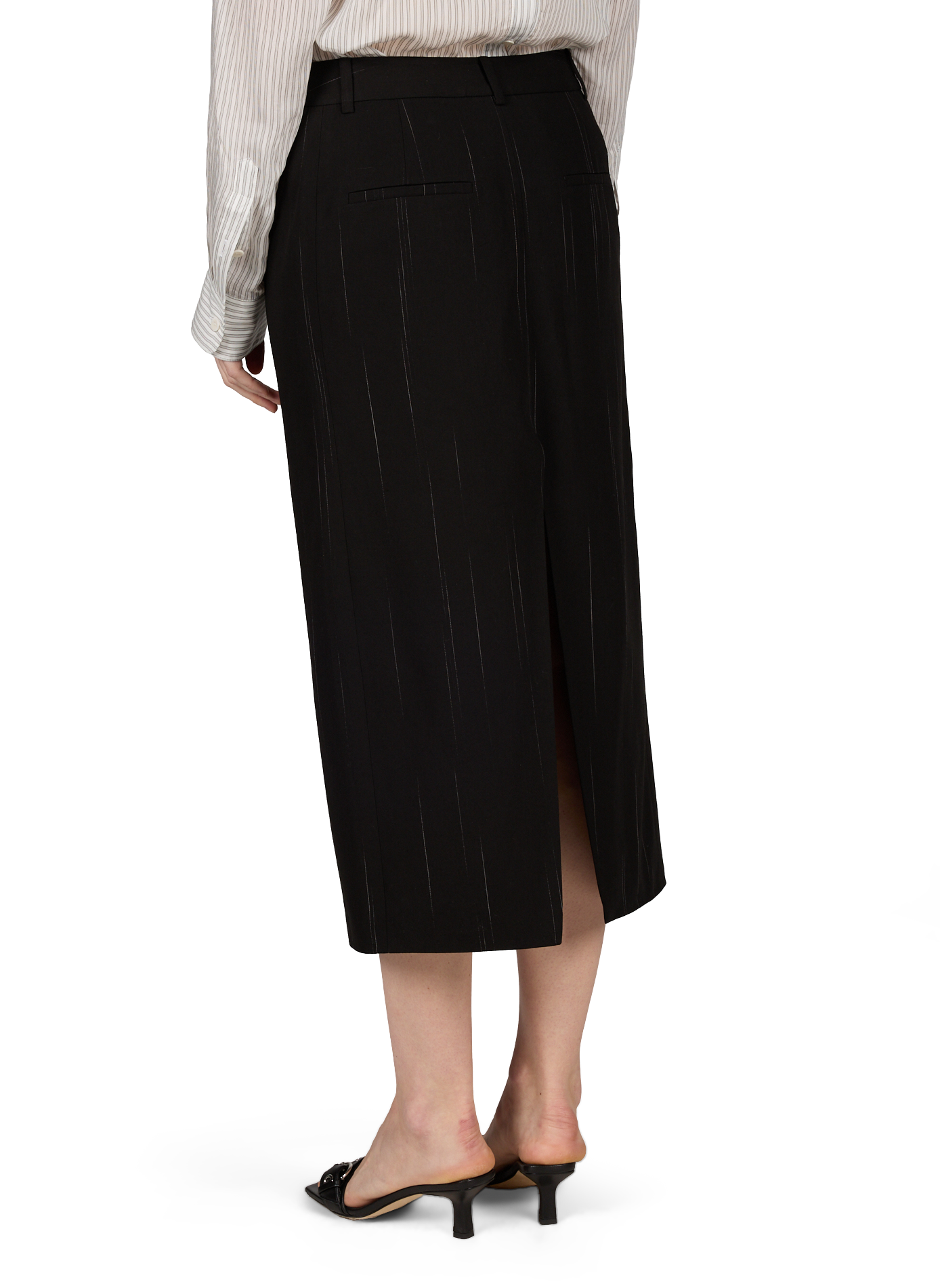 Midi slit skirt TIBI Black
